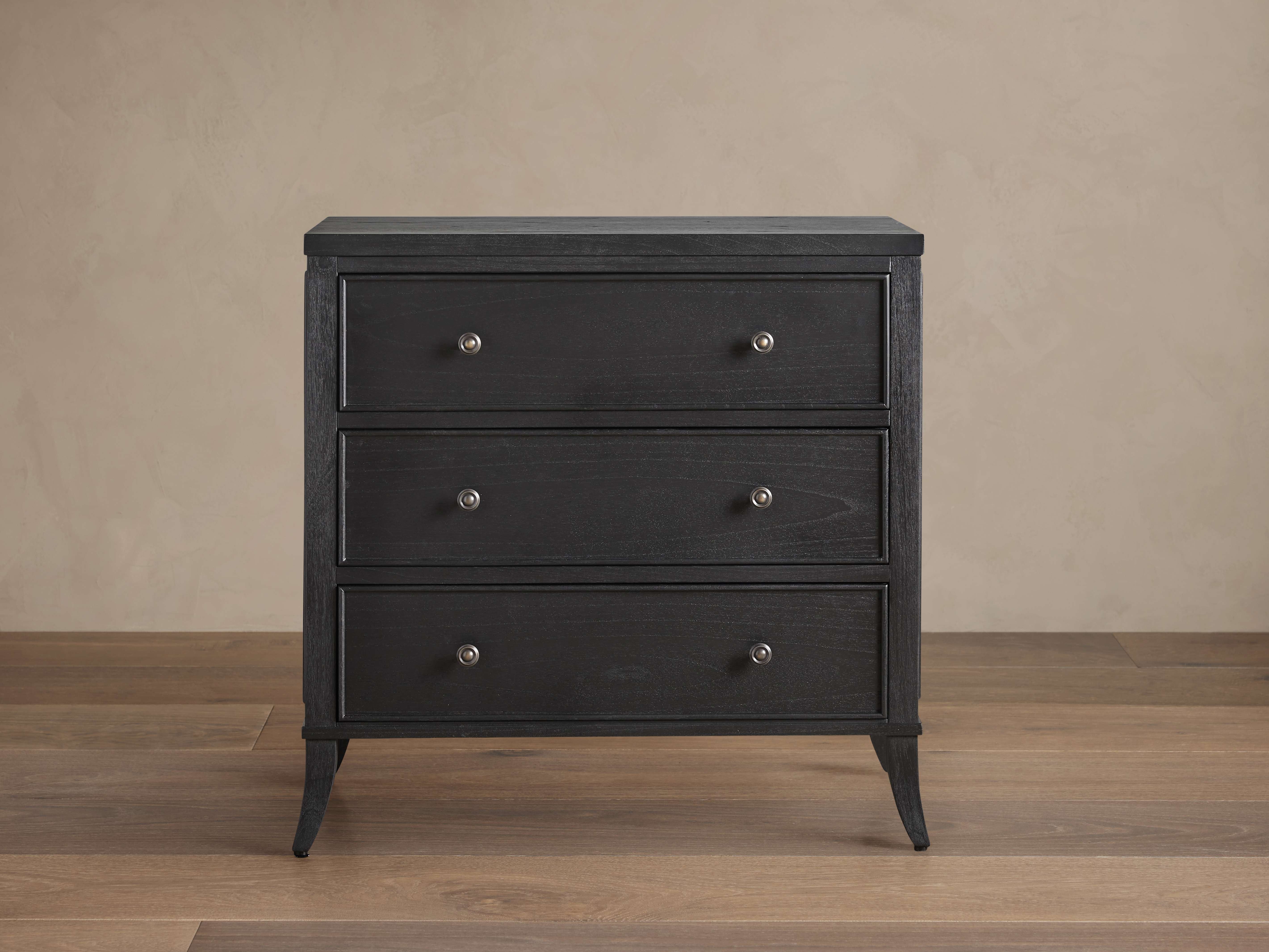 3 drawer dresser black Pearson Three-Drawer Chest – Arhaus
