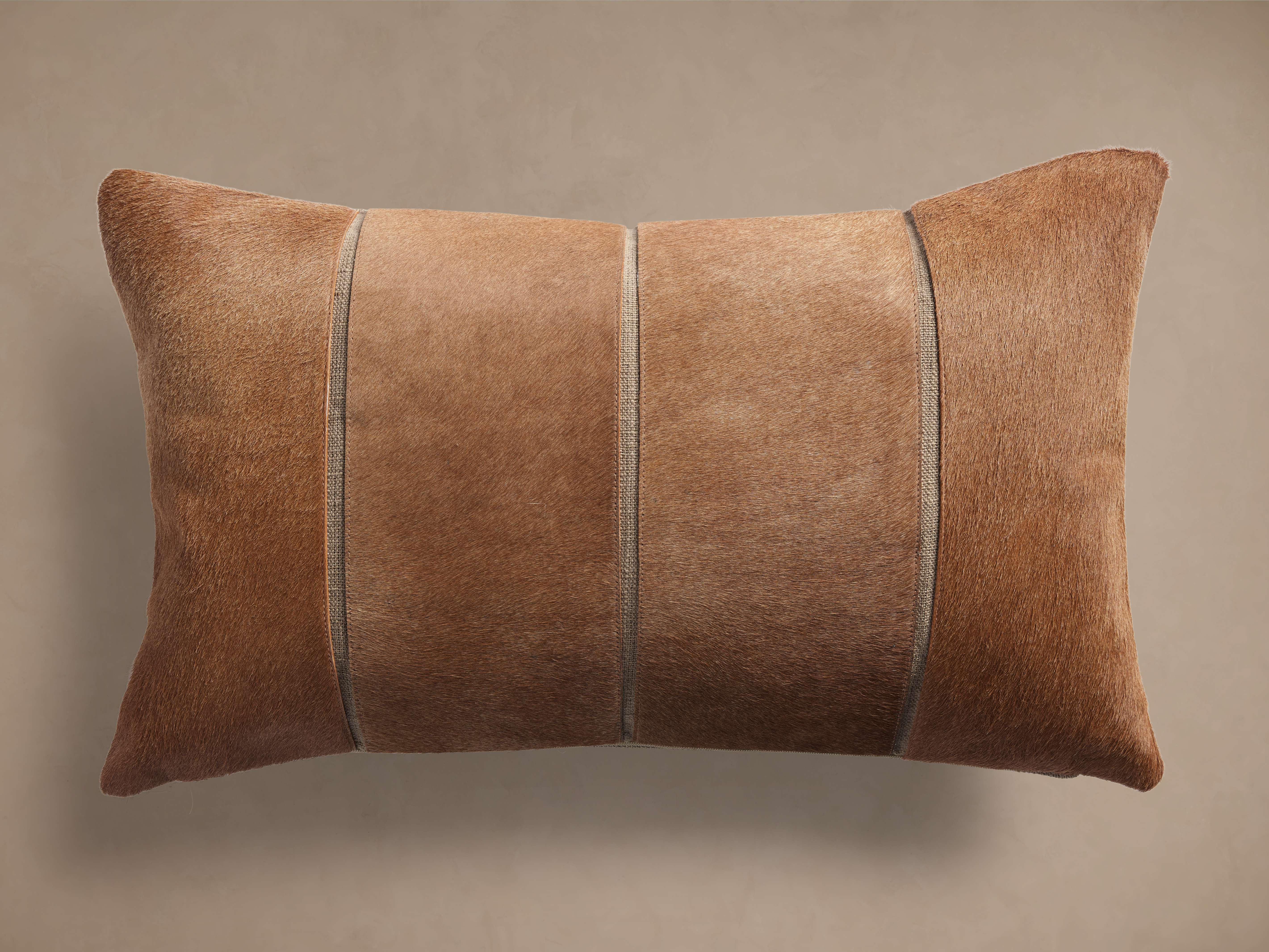 Channel-Stitch Hide Lumbar Pillow Cover – Arhaus
