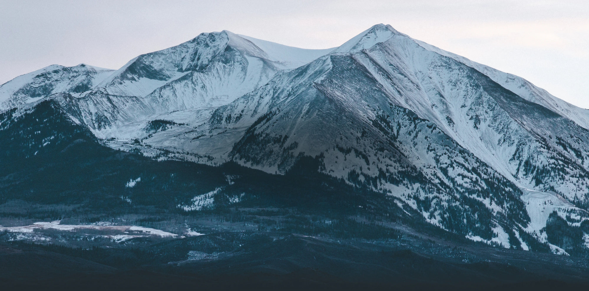 Snow capped mountains in Aspen.