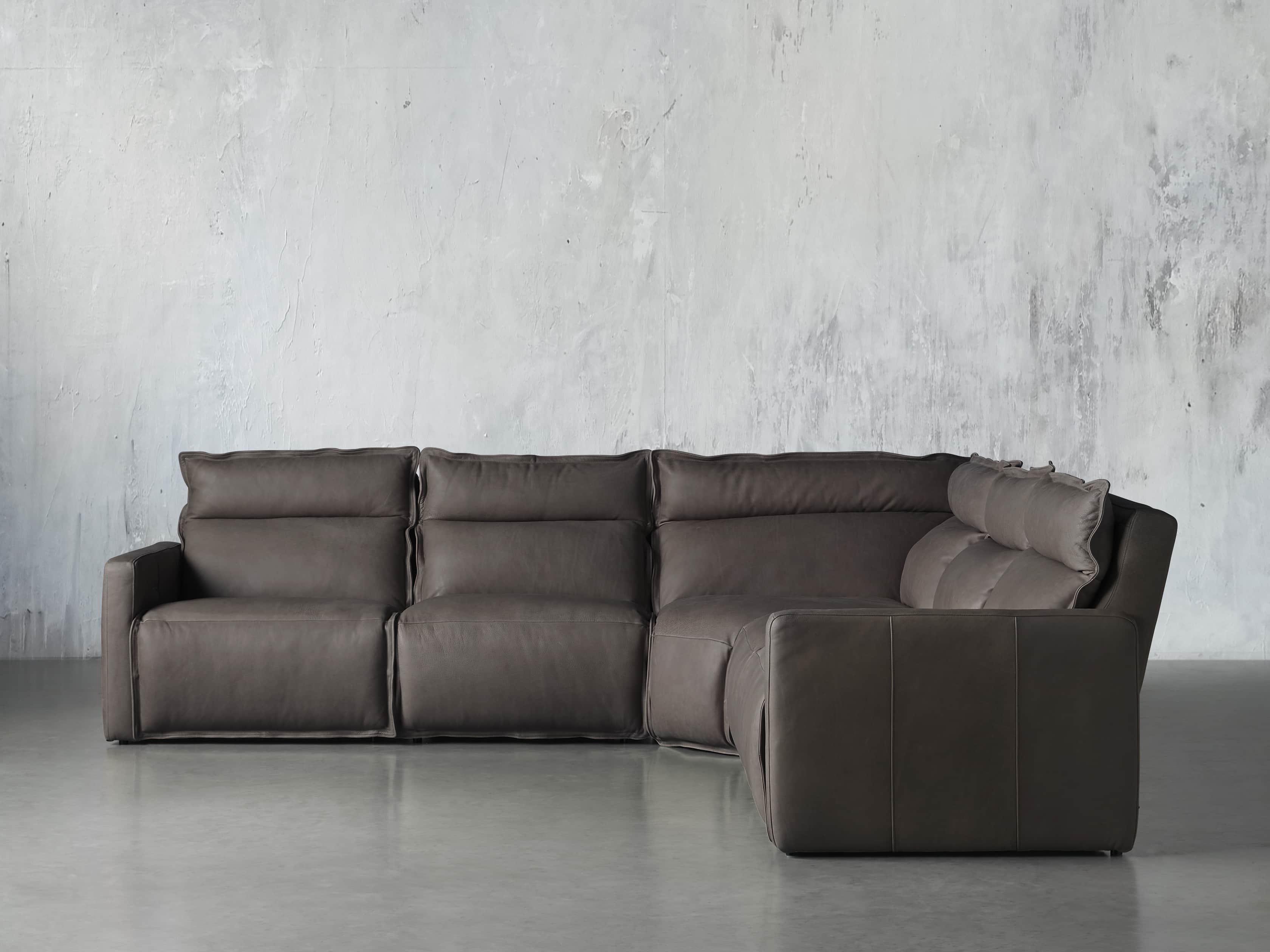 Rowland Leather 5-Piece Motion Corner Sectional Sofa
