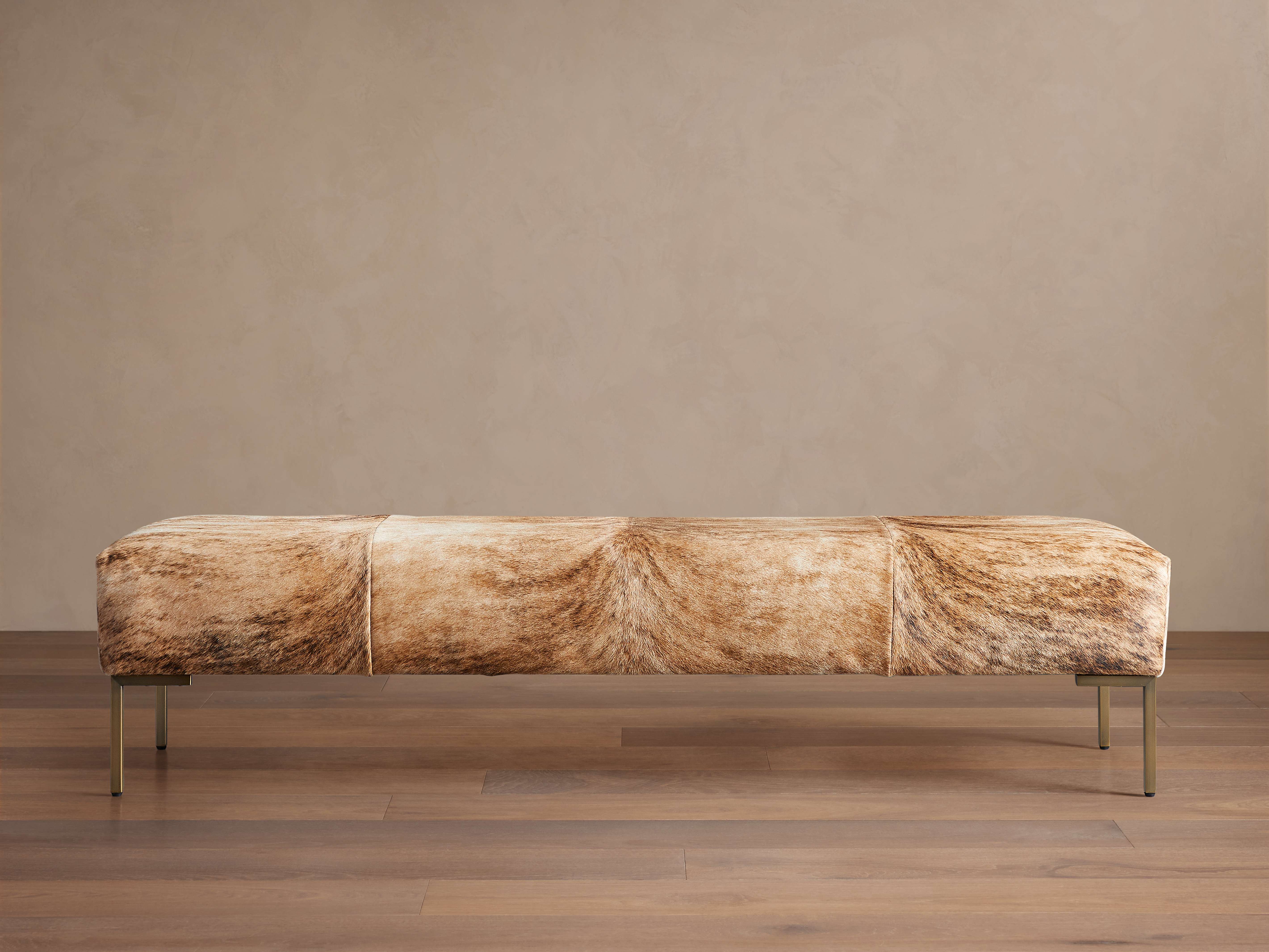 Tilton Hair on Hide Bench - Luxury Upholstery