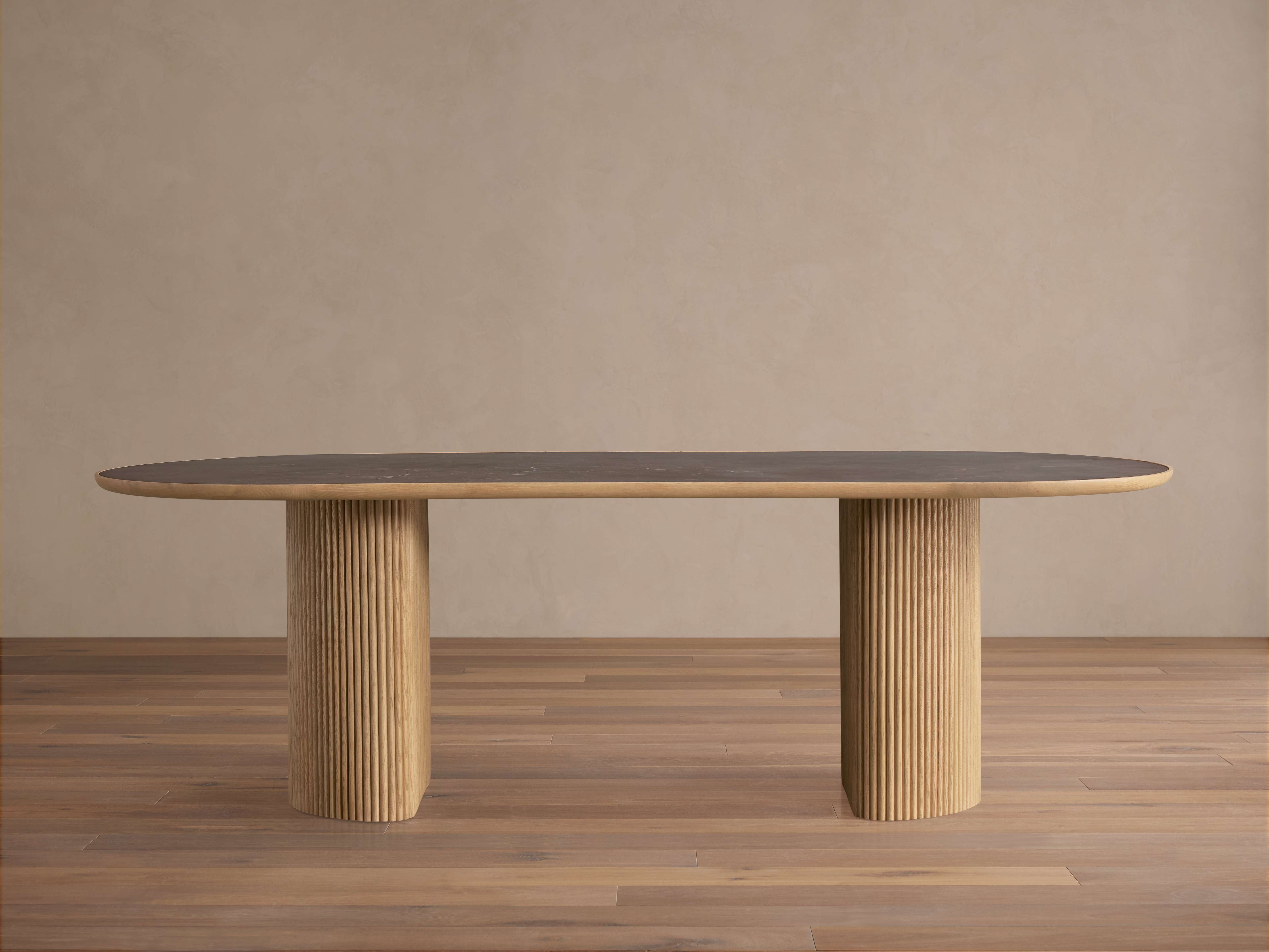 Astor Oak & Marble Dining Table