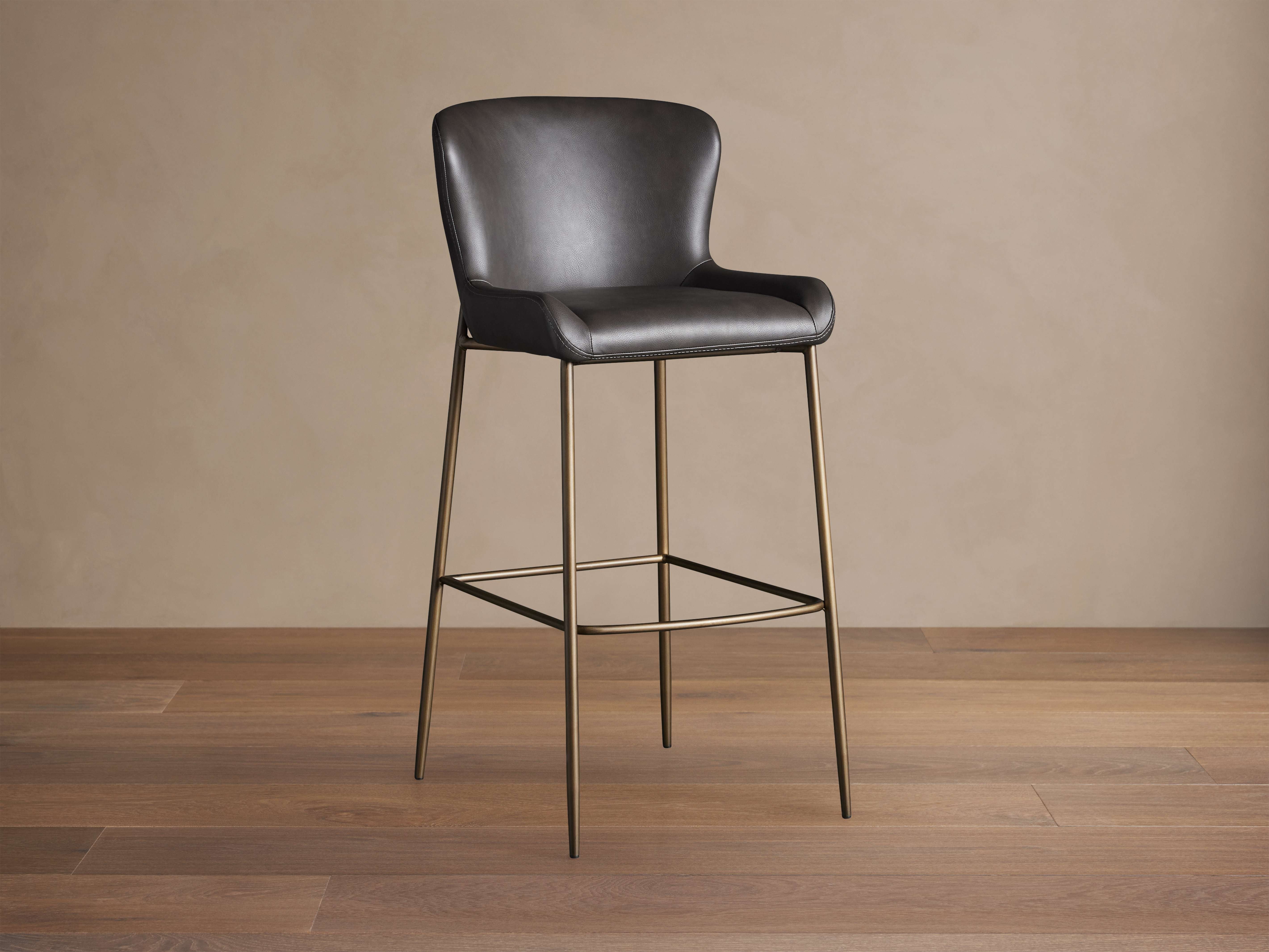Kirsten Faux Leather Counter Stool - Modern Design