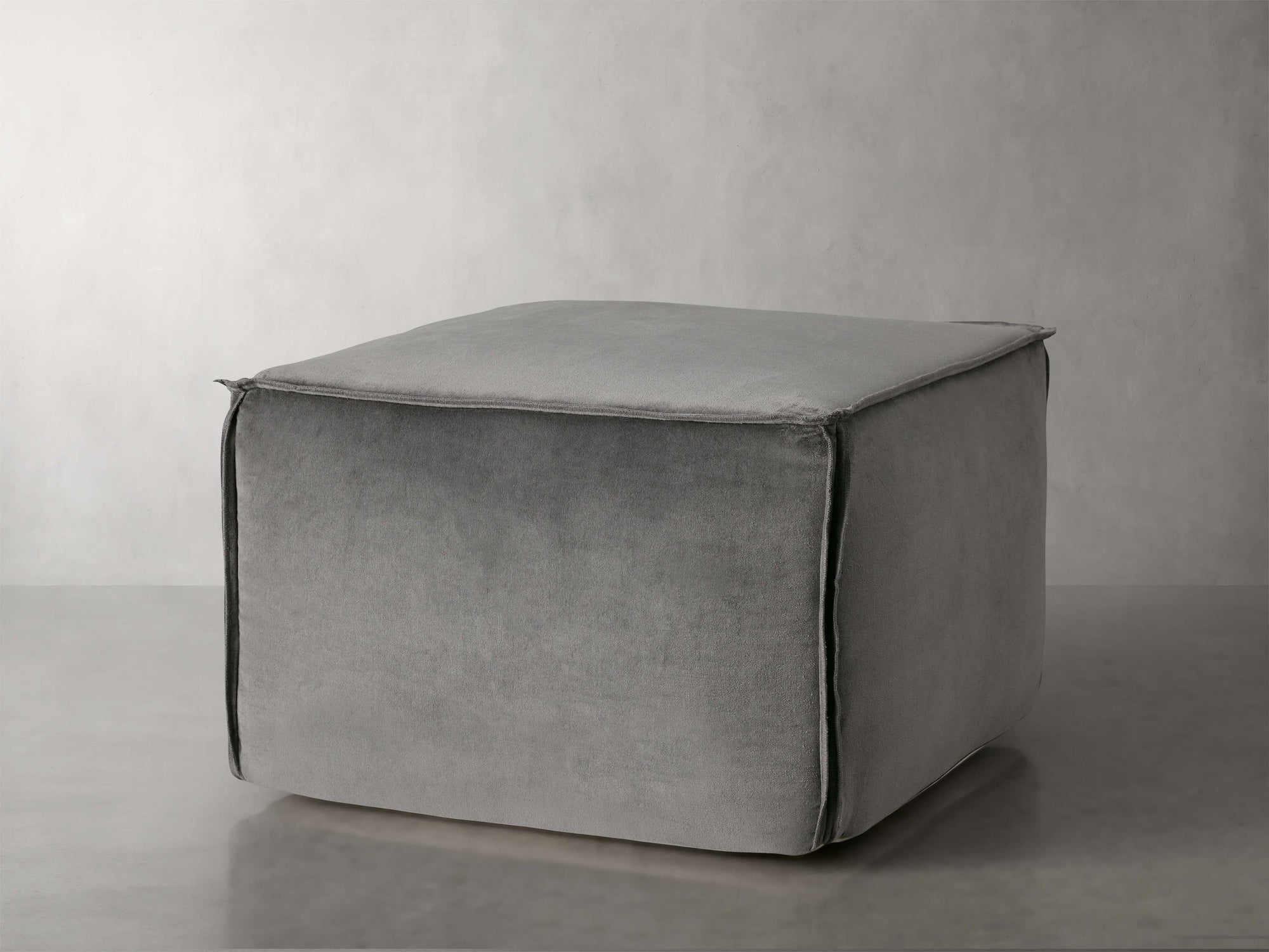 Washed Velvet Pouf