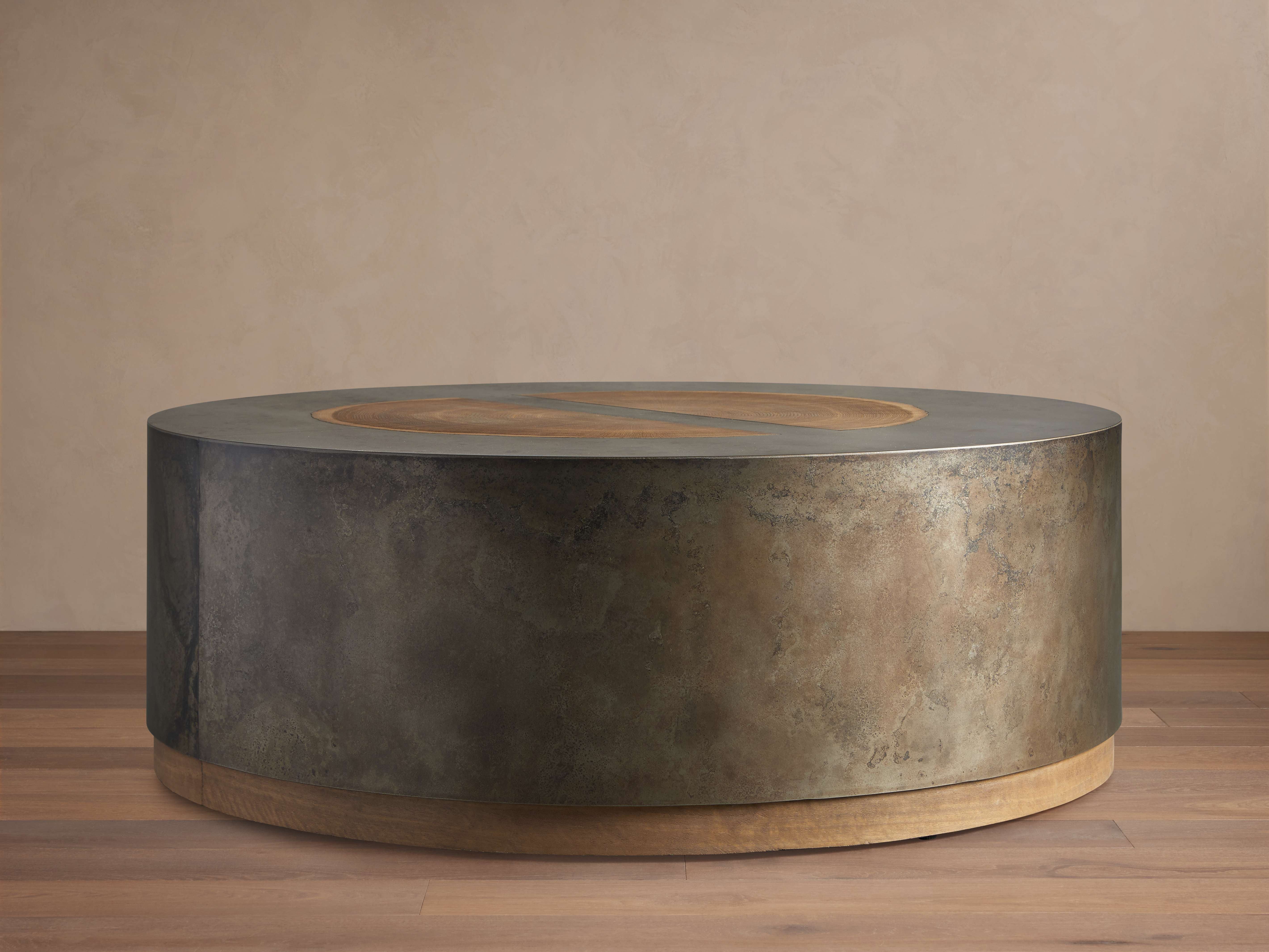 Acacius Round Coffee Table - Handcrafted in Mexico