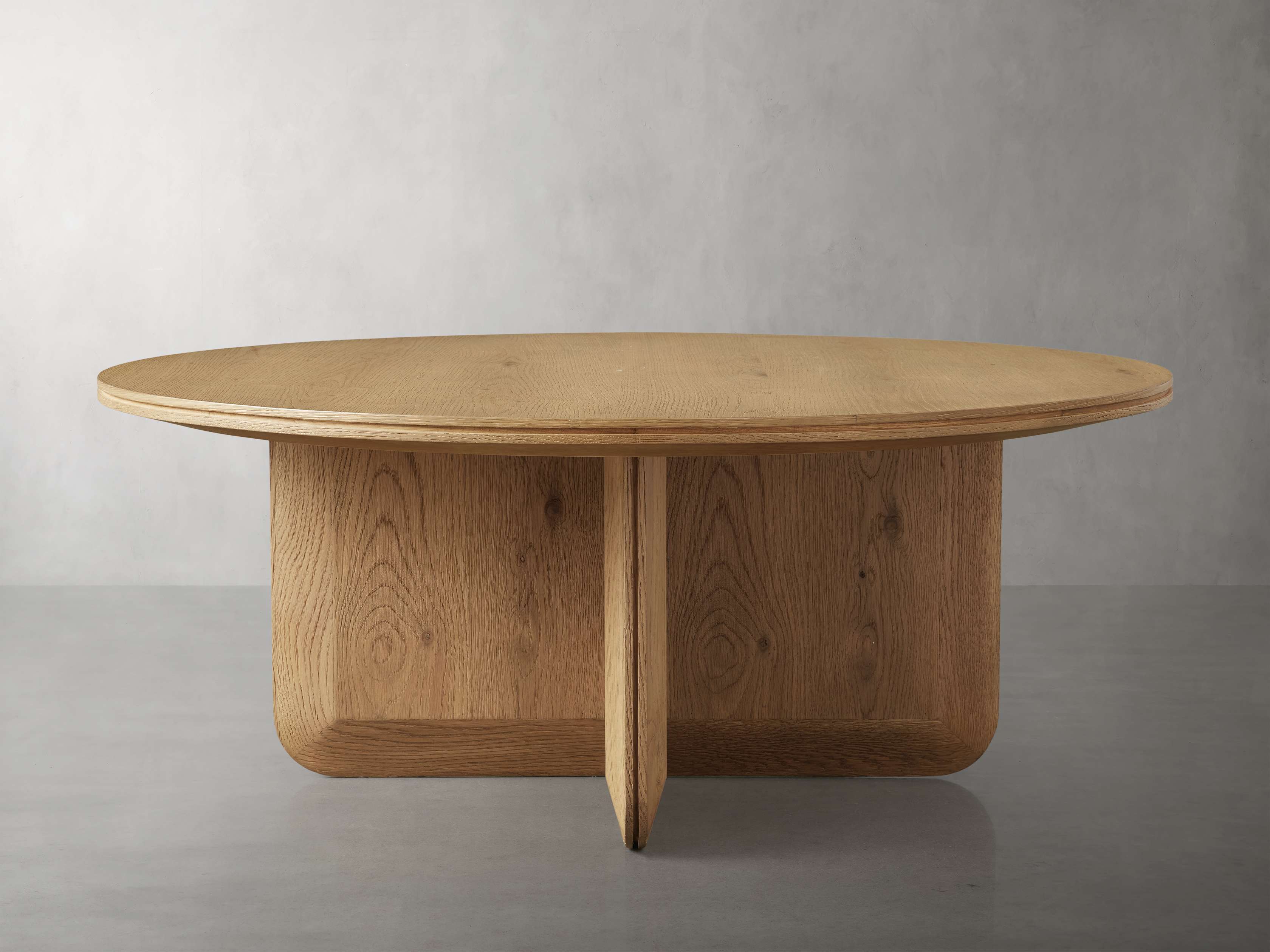 Felton Round Coffee Table - Solid Oak Wood Design