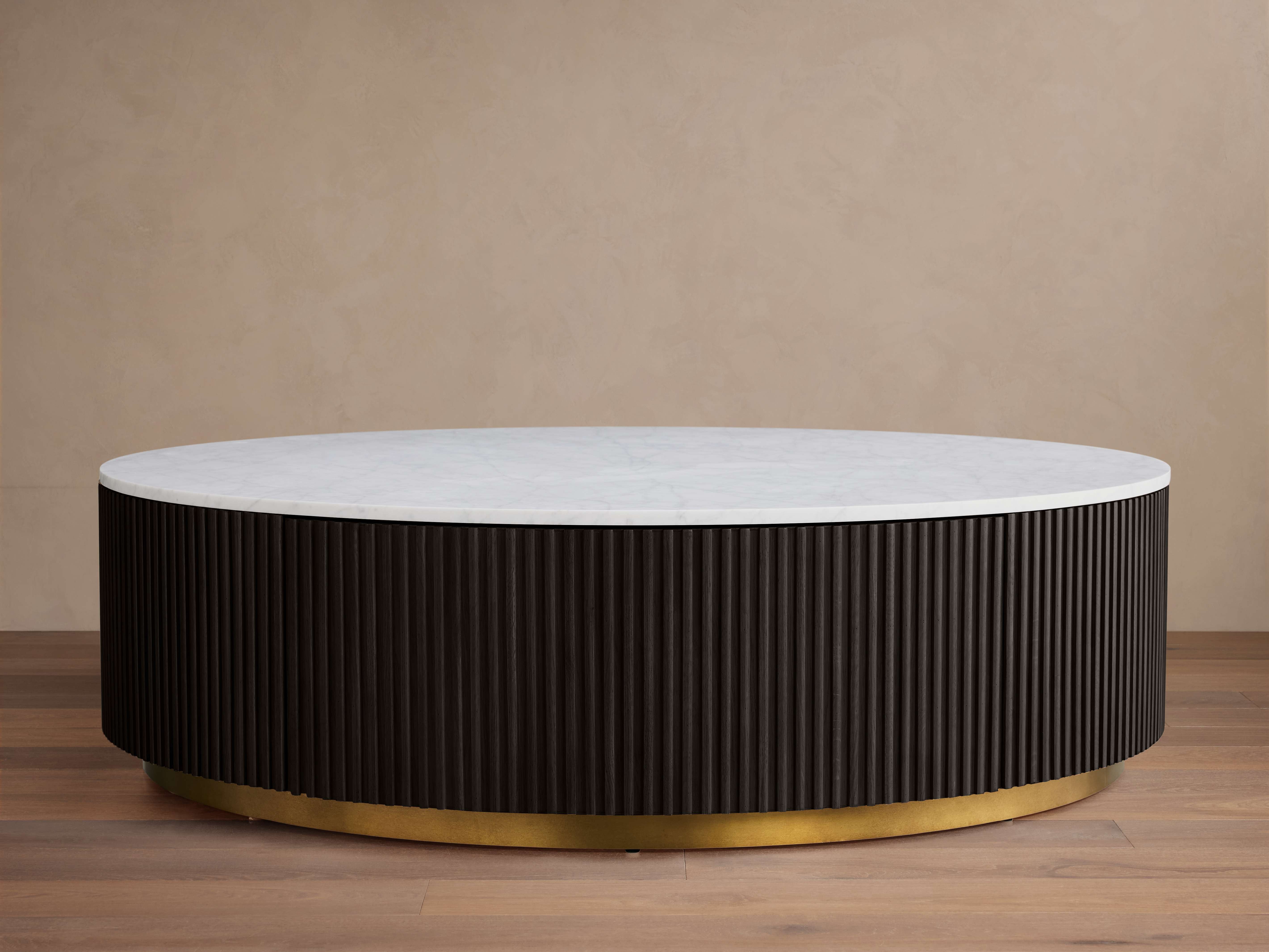 Finnley Round Storage Coffee Table - Stylish & Functional