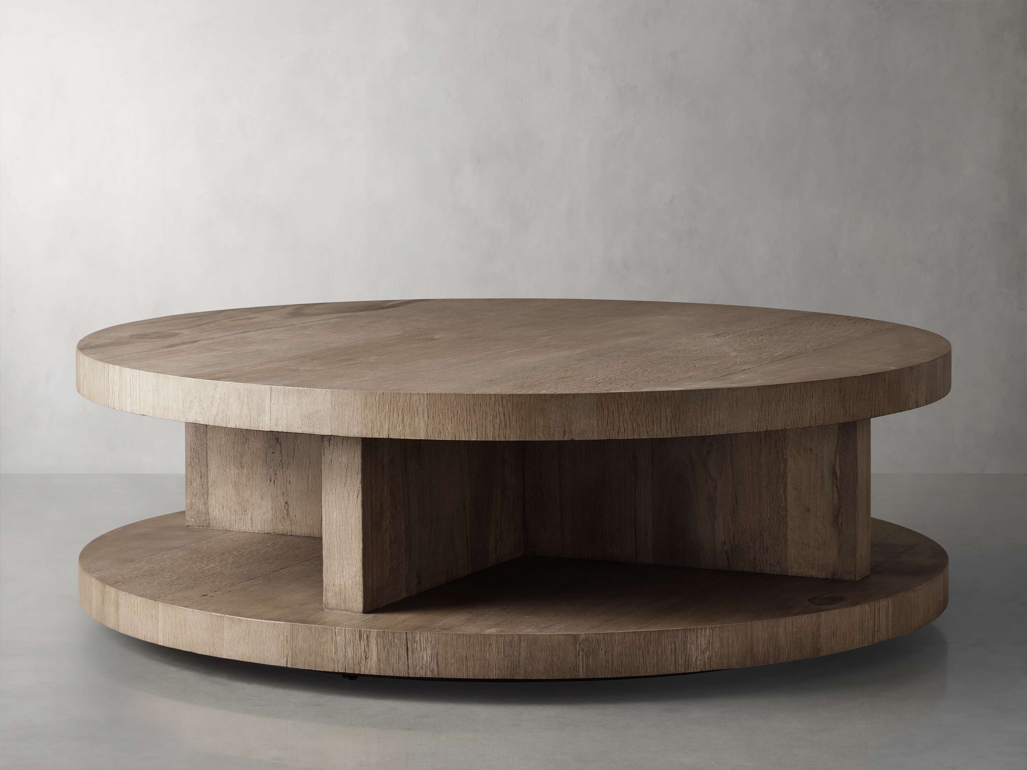 Leandro Round Coffee Table - Solid Oak Design