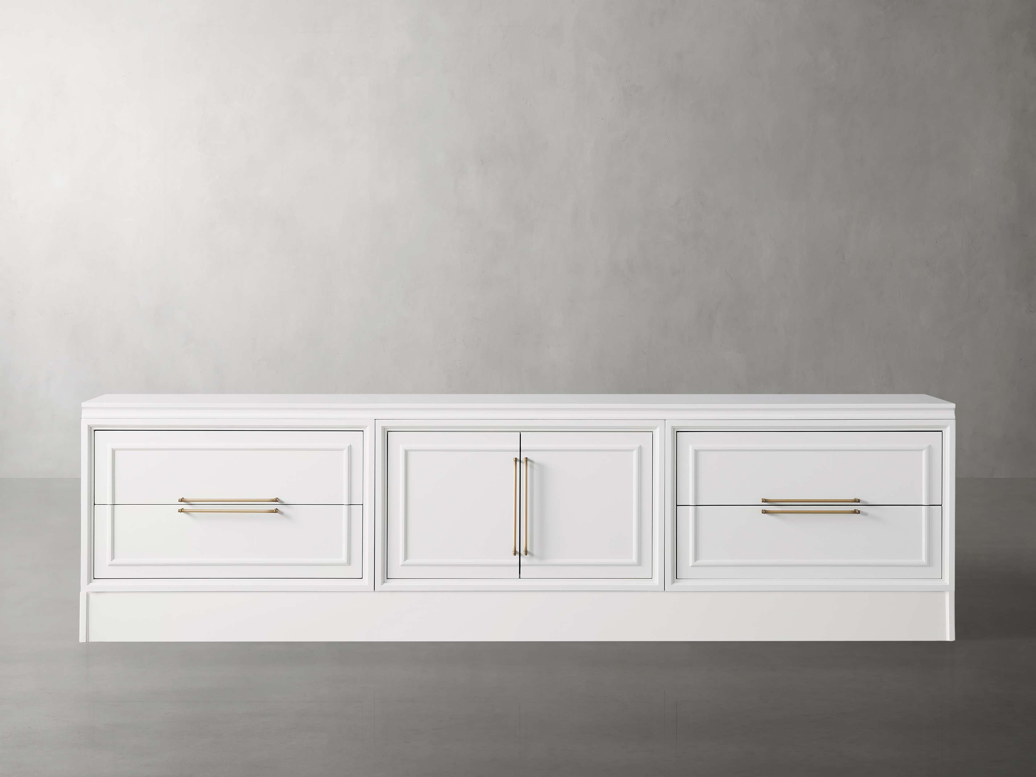 Rowan Modular Wood Door Media Console - Scoria Black