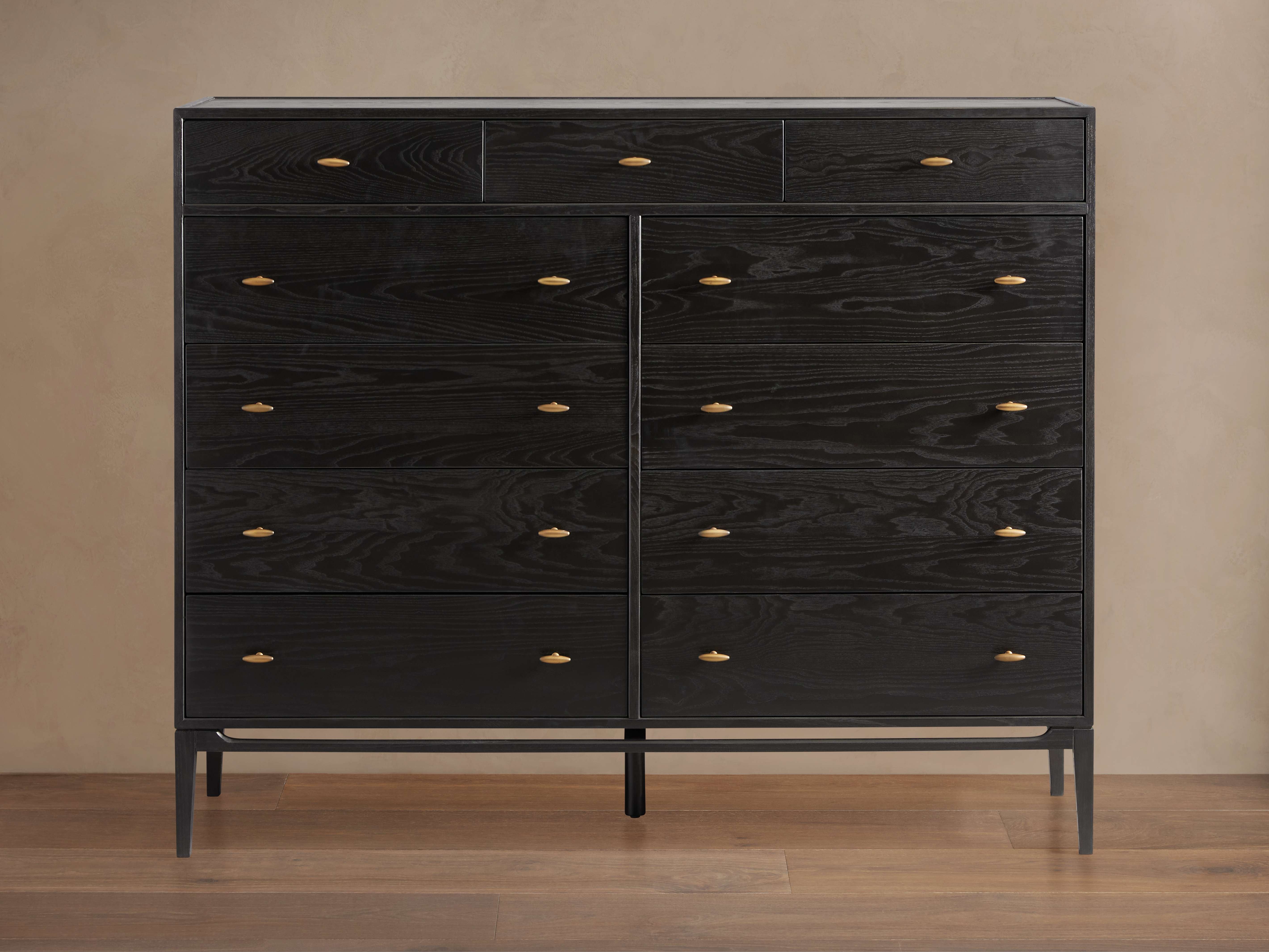 Brock Eleven-Drawer Dresser | Solid Ash Wood