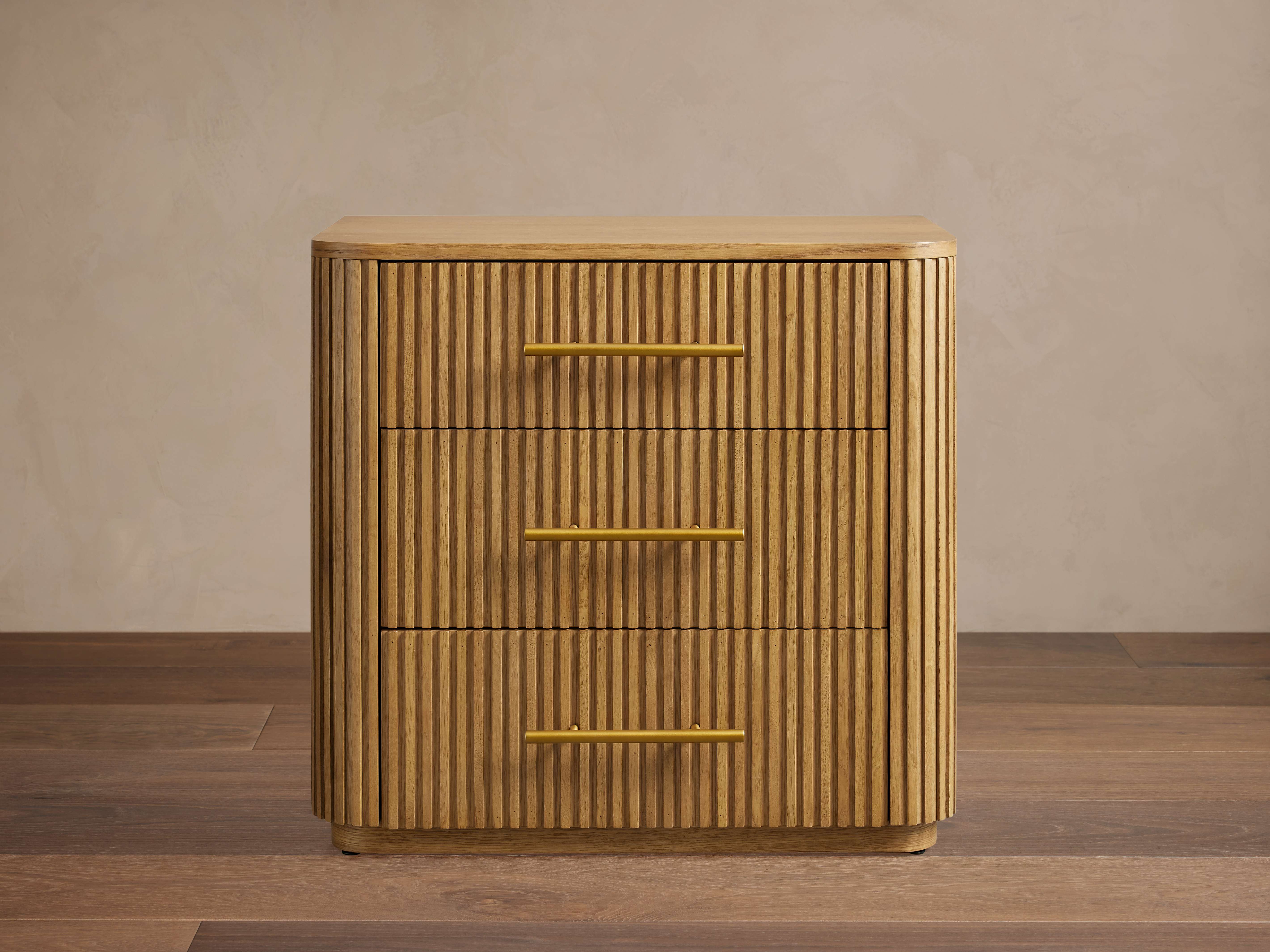 Finnley Wood Nightstand - Honey & Ebony Finish