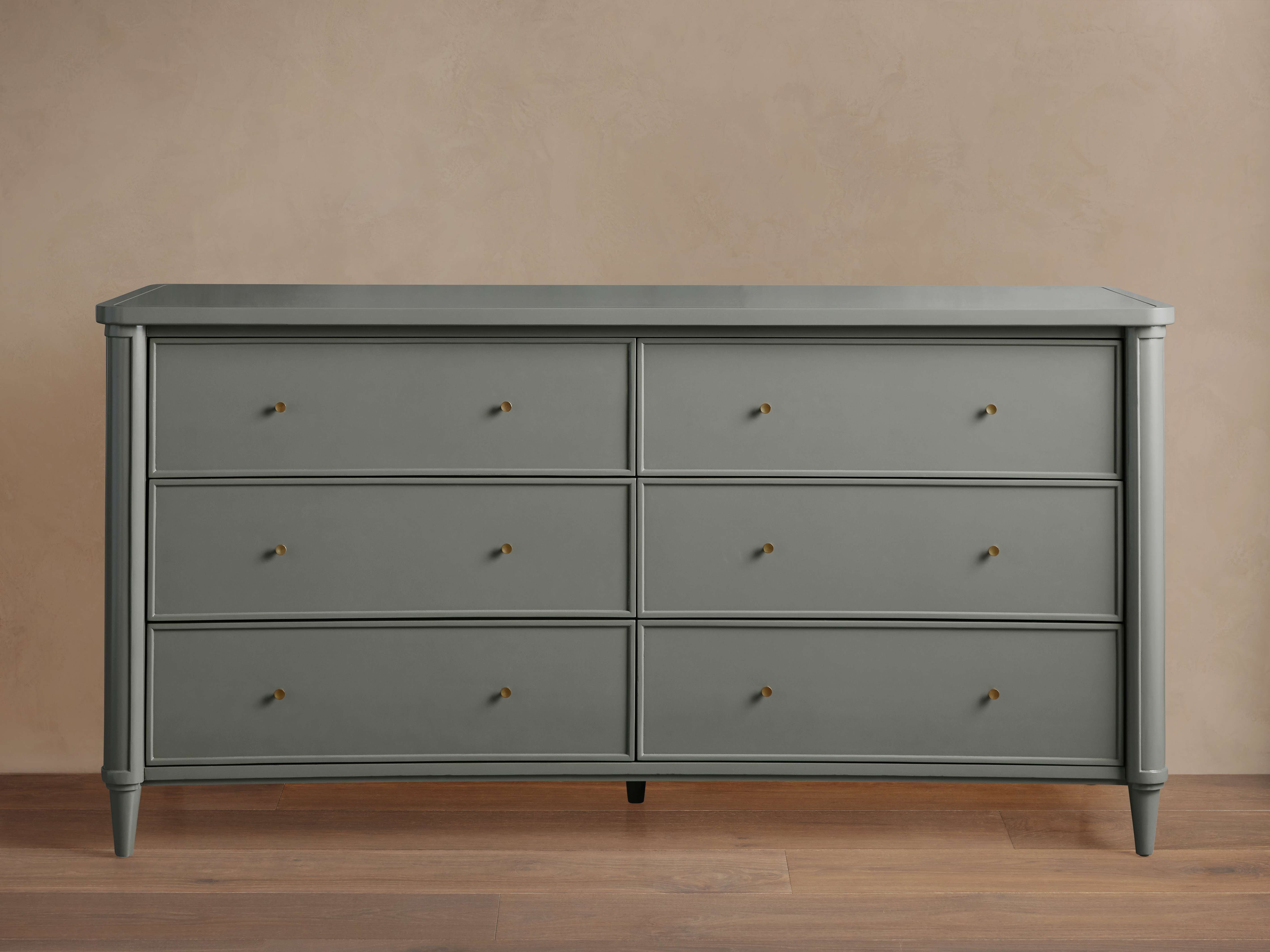 Henley Wide Six-Drawer Mahogany Dresser