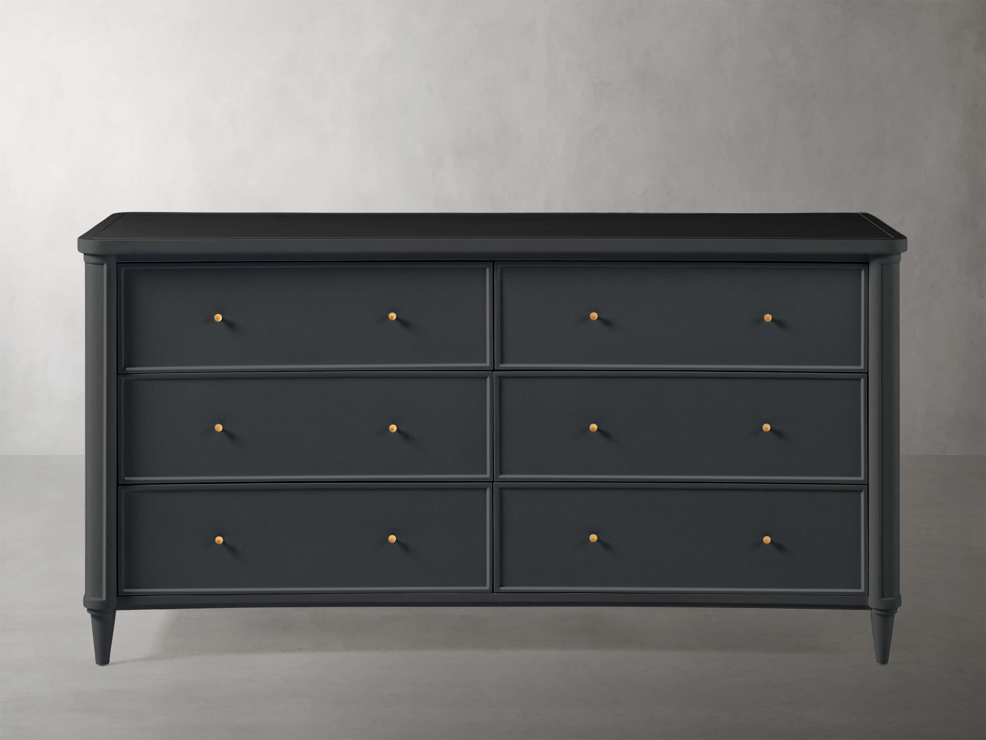 Henley Wide Six-Drawer Mahogany Dresser
