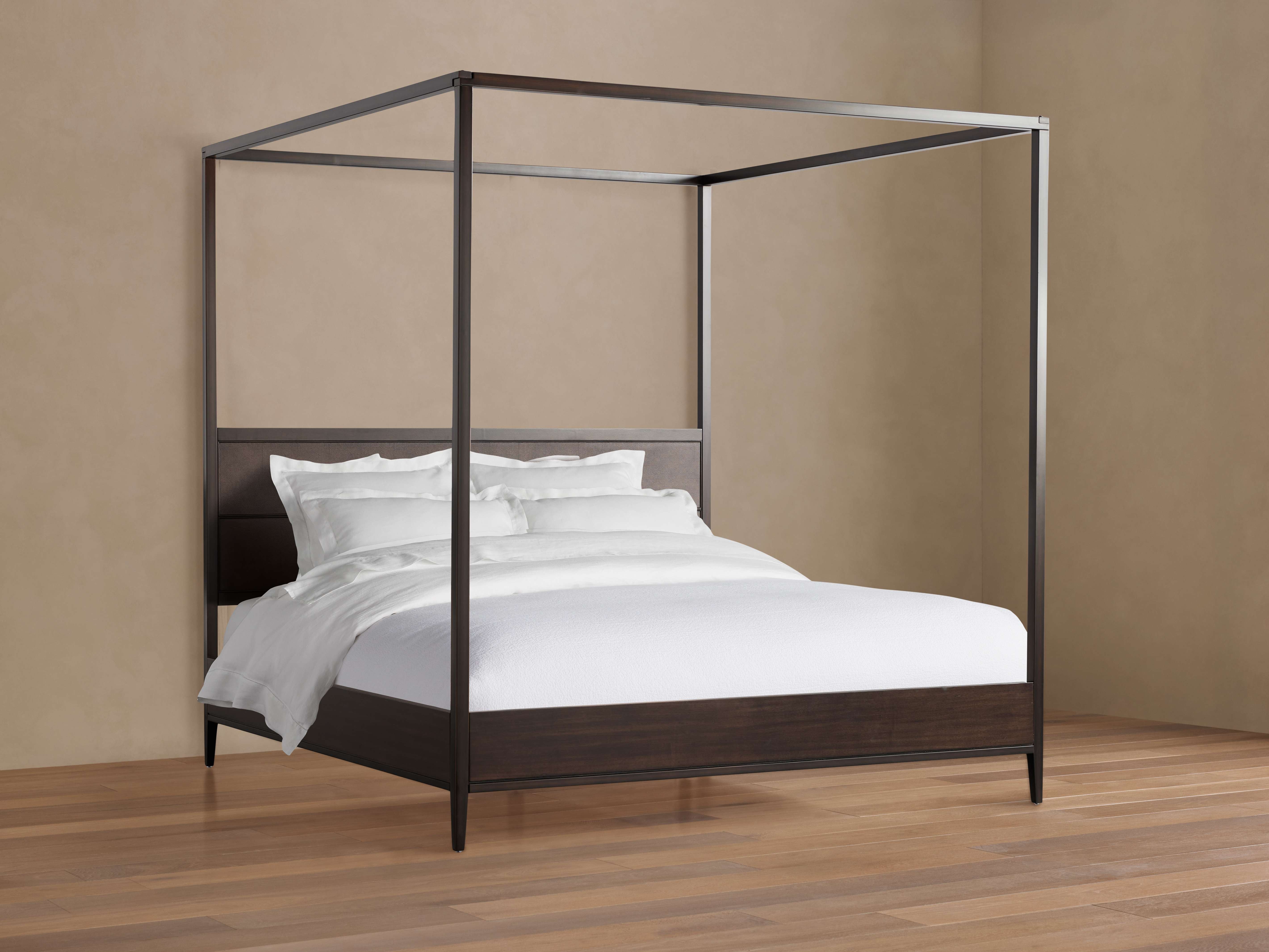 Malone Canopy Bed - Elegant Sparrow & Caramel Finish