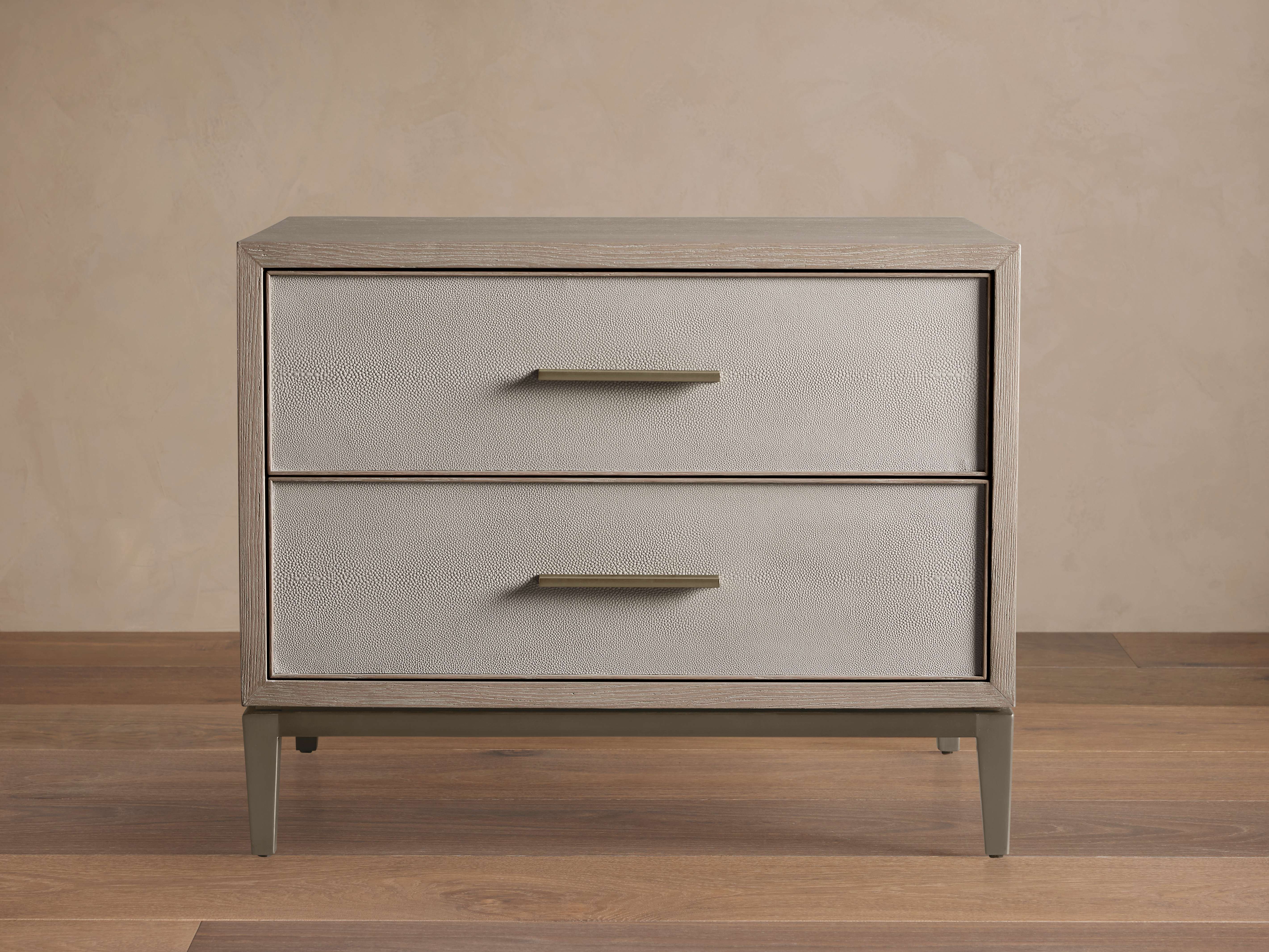 Malone Closed Nightstand - Sparrow & Caramel Finish