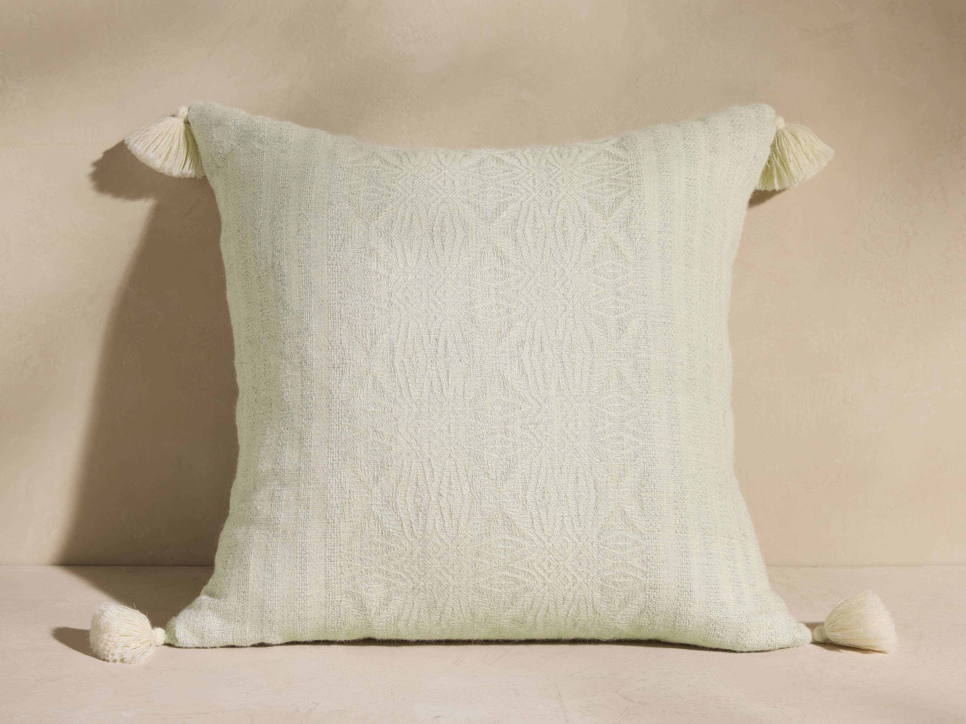 Madera Alpaca Tassel Pillow in Sand