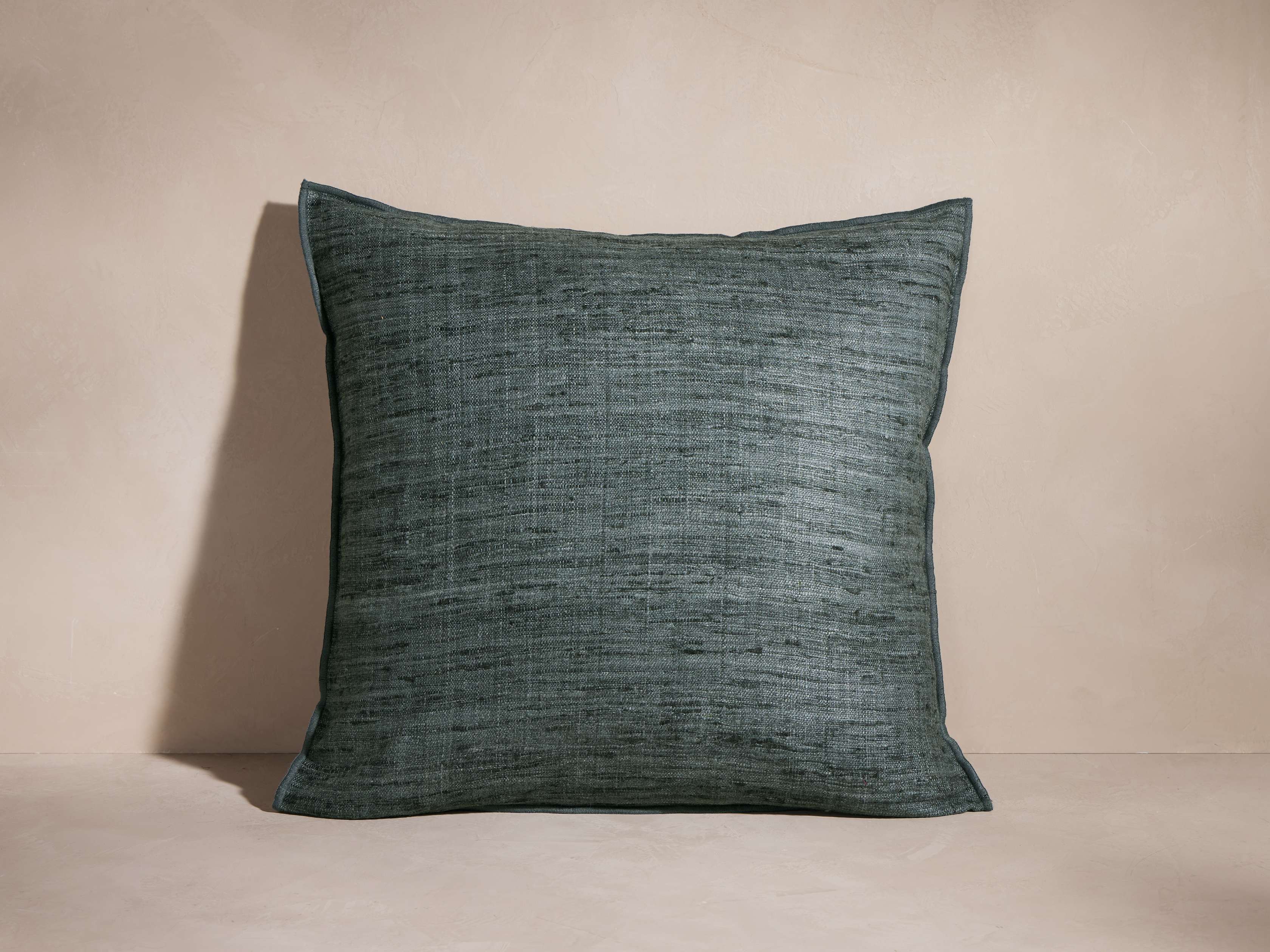 Raw Silk Pillow 22x22 in Flax