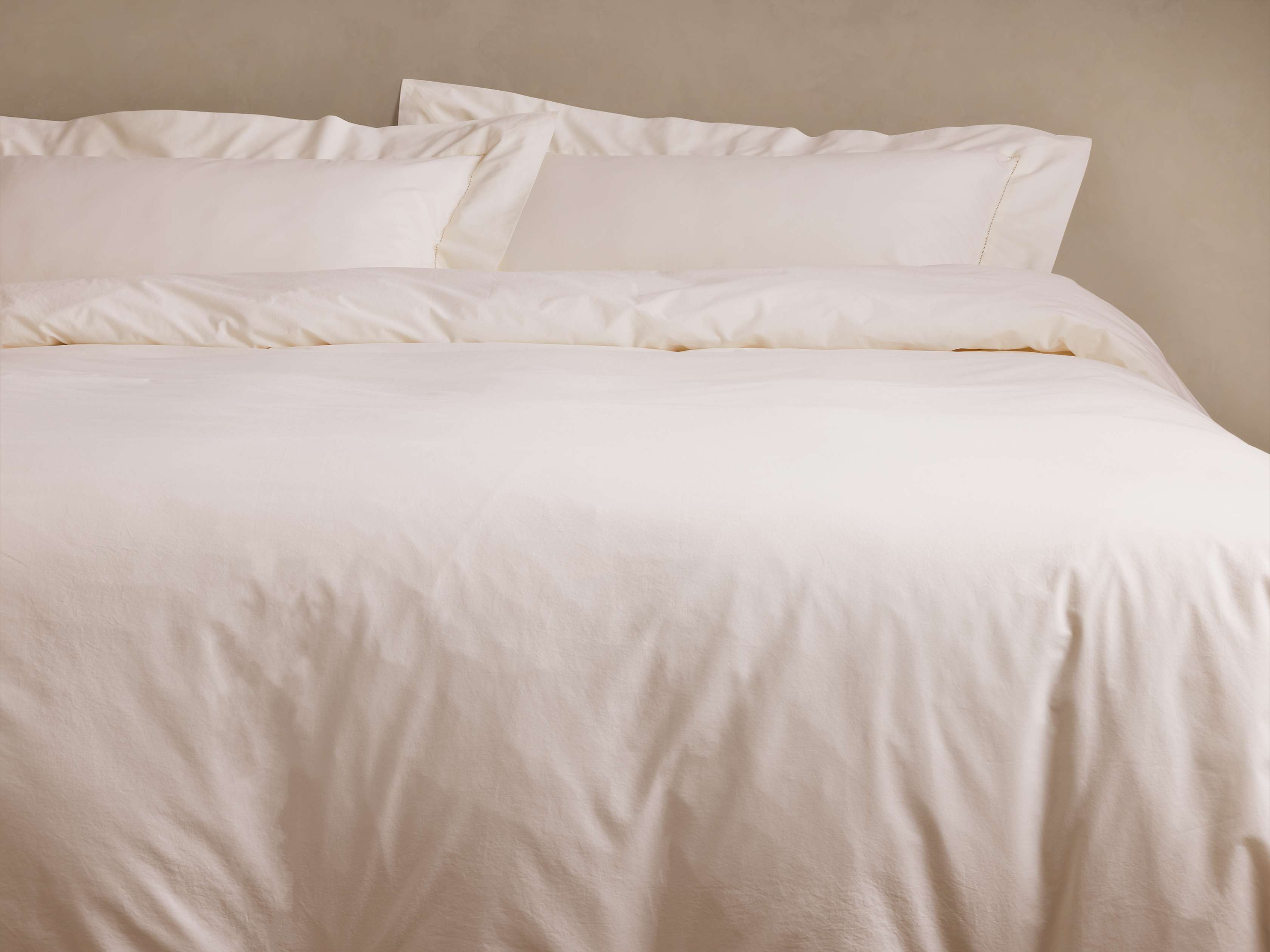 Washed Percale Duvet: Dune