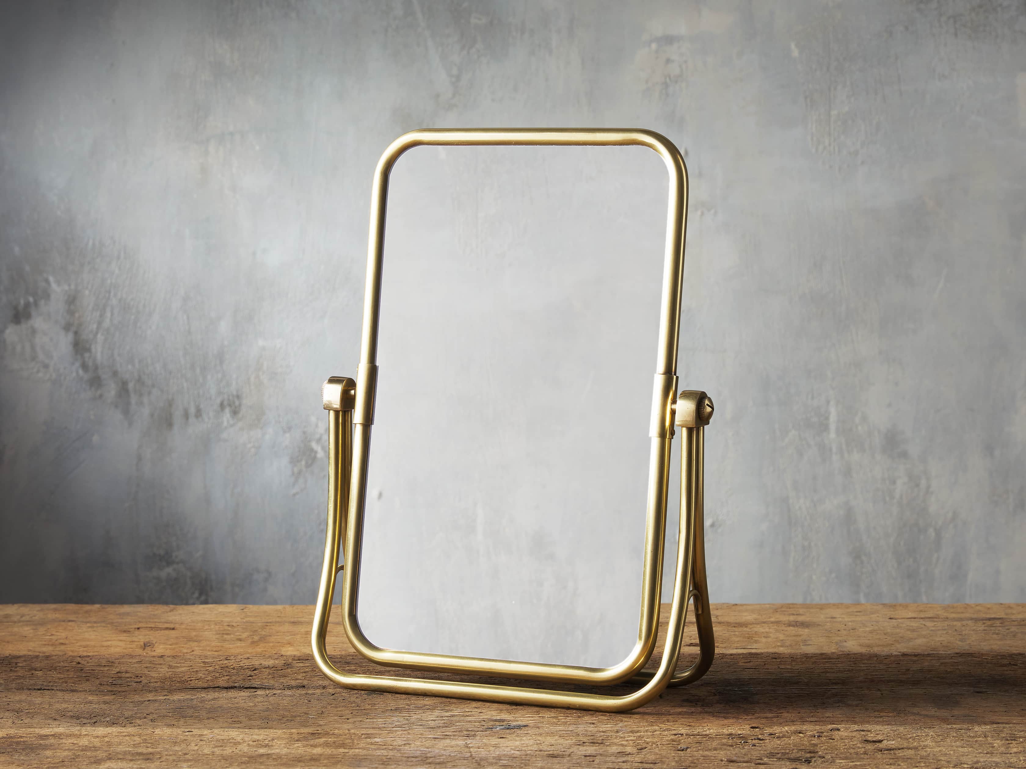 Malina Vanity Mirror - Elegant Gold Brass Frame