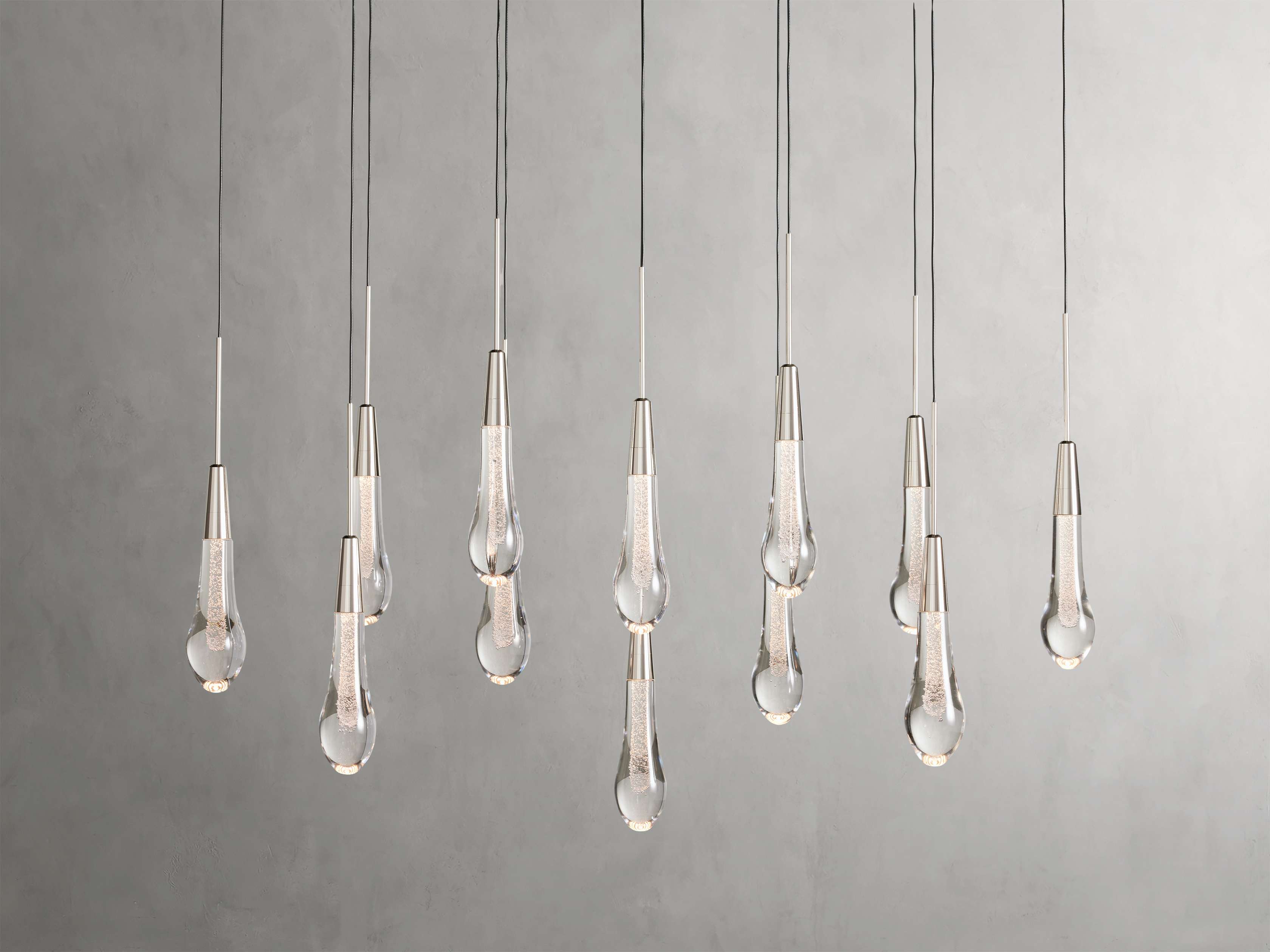 Soltaire Linear Chandelier - Elegant Steel Design
