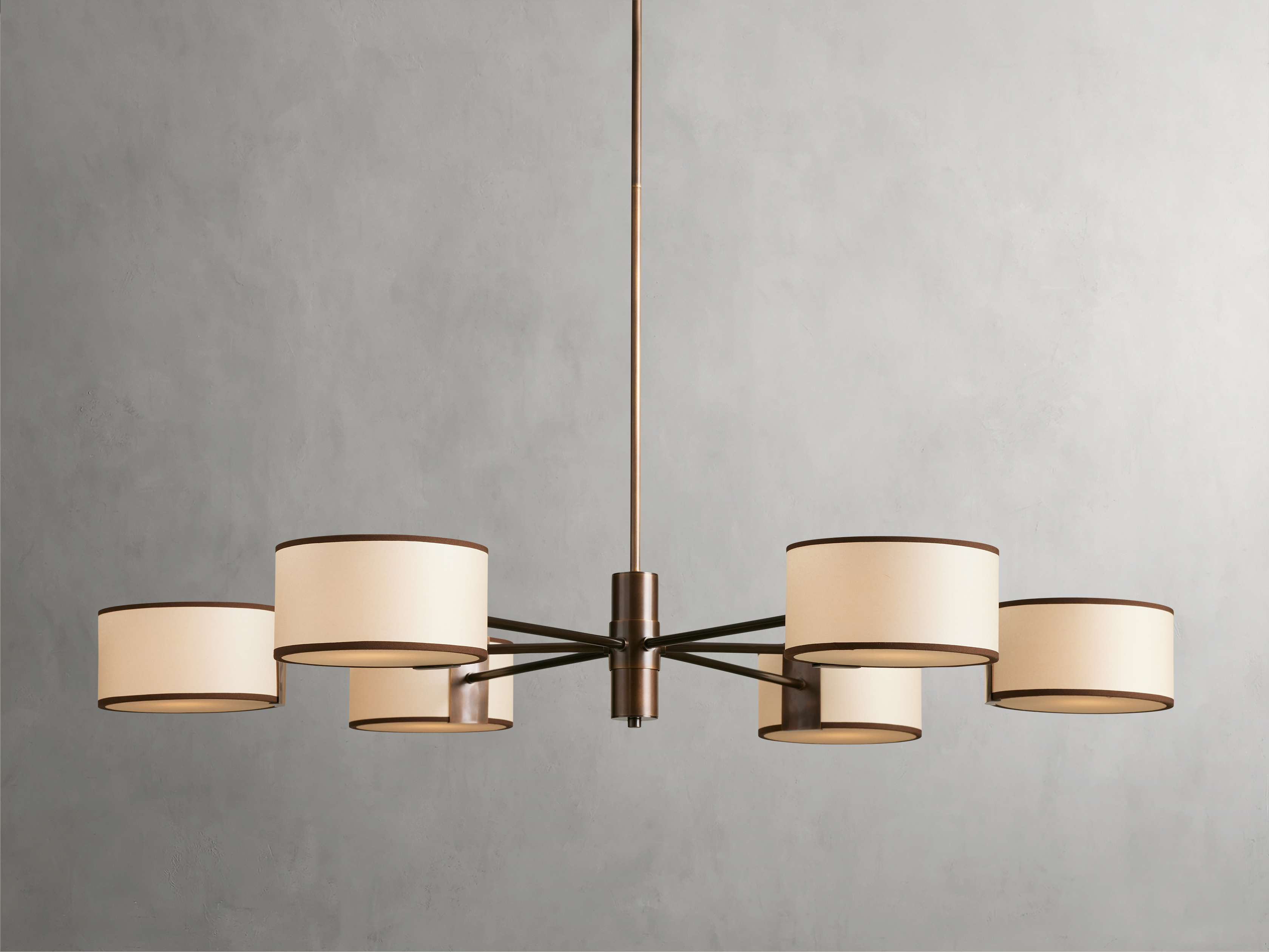 Daphne 48" Round Ecru Chandelier - Elegant Lighting