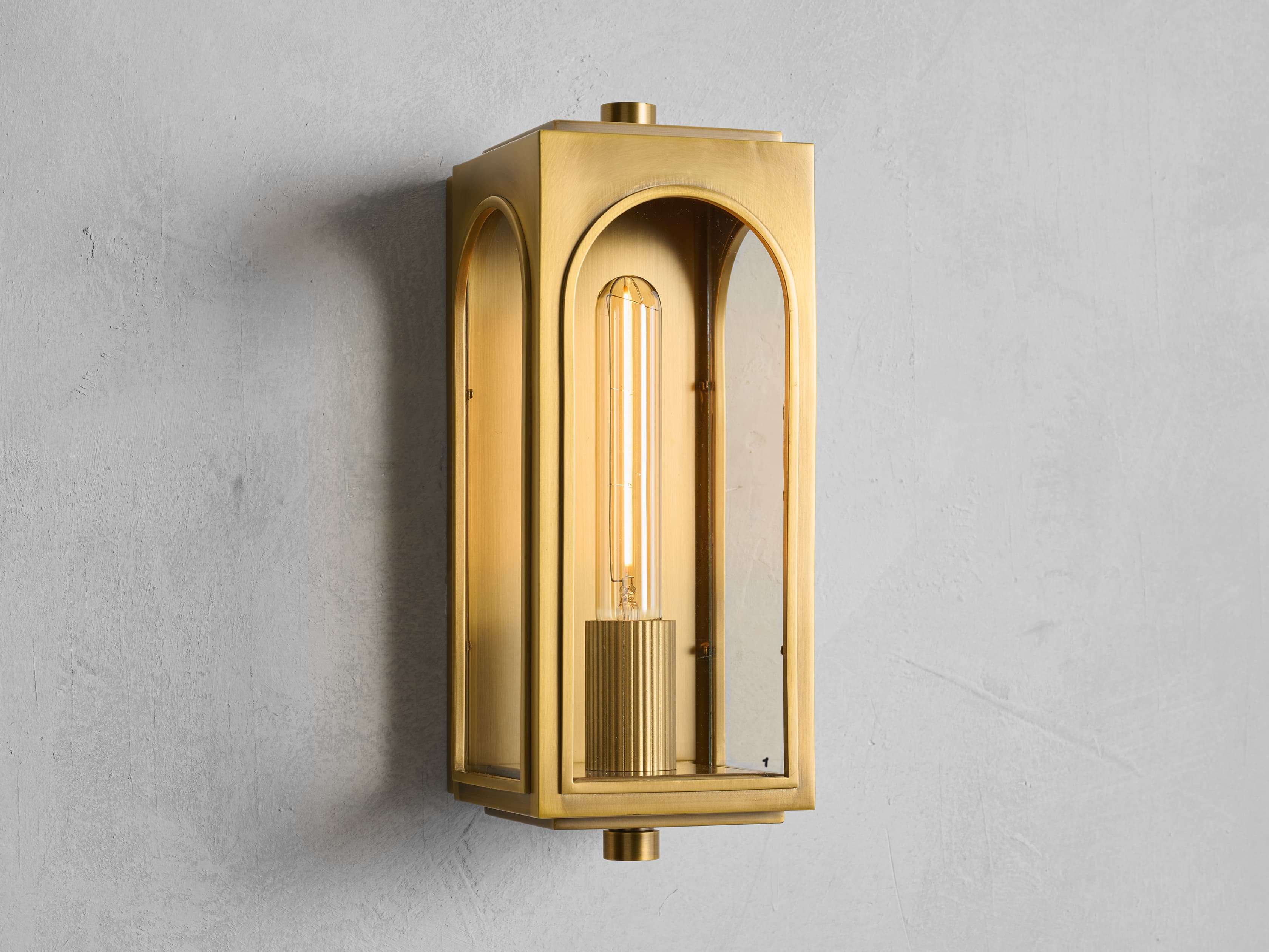 Palladian Outdoor Sconce - Elegant Brass Design