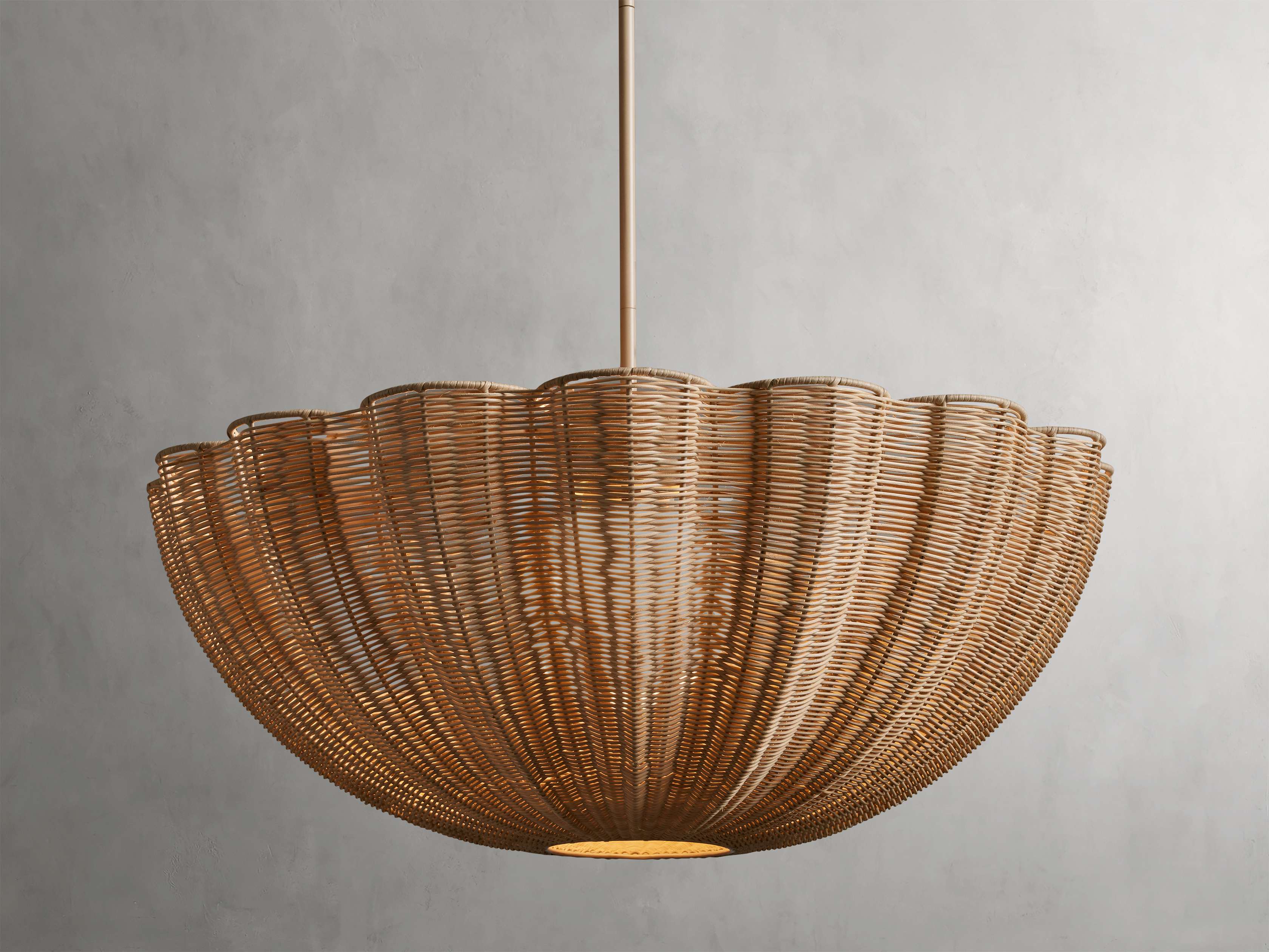 Claire Pendant Light - Rattan & Iron Design