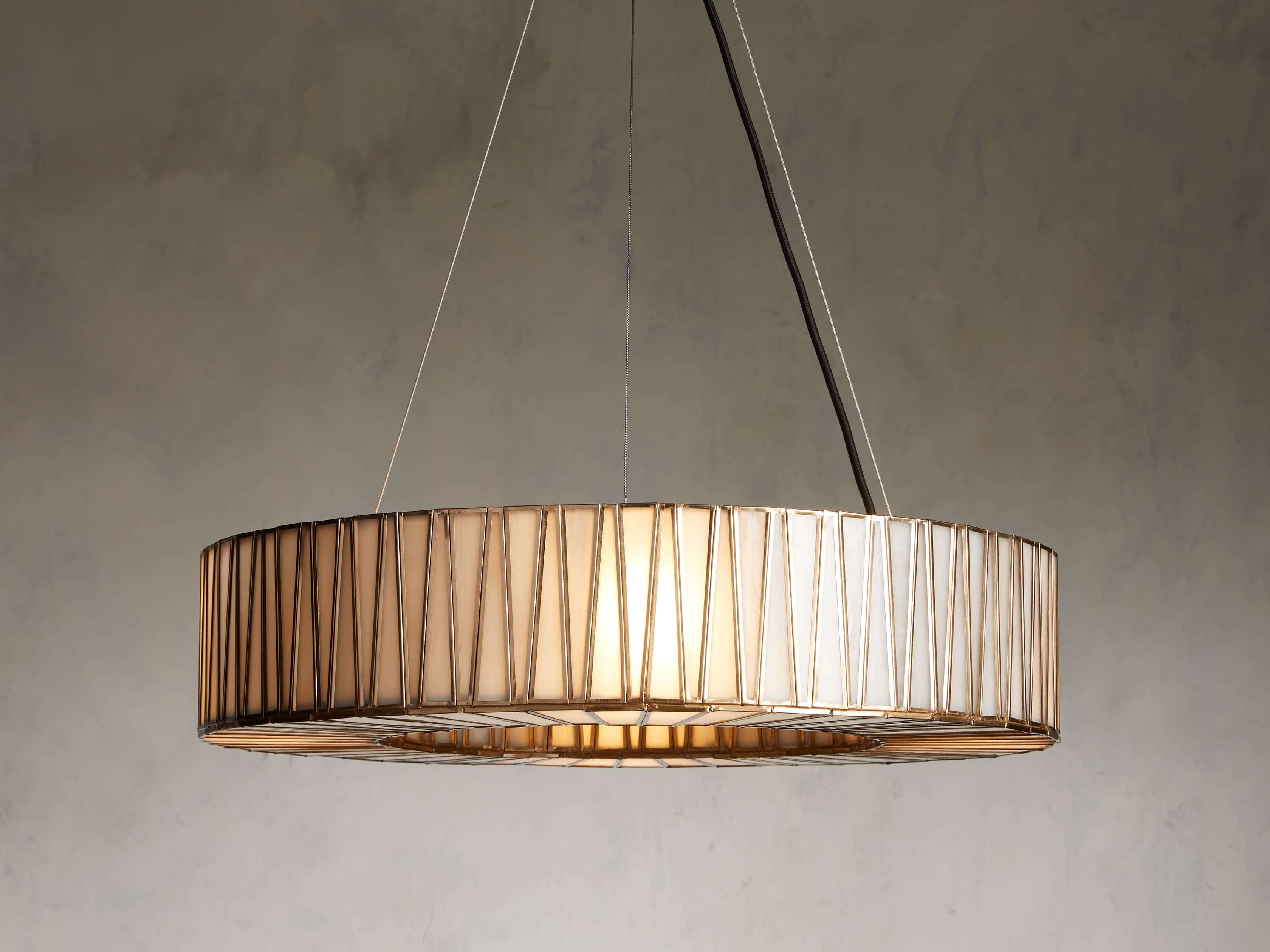 Jeunet Round Chandelier 42" in Silver - Arhaus