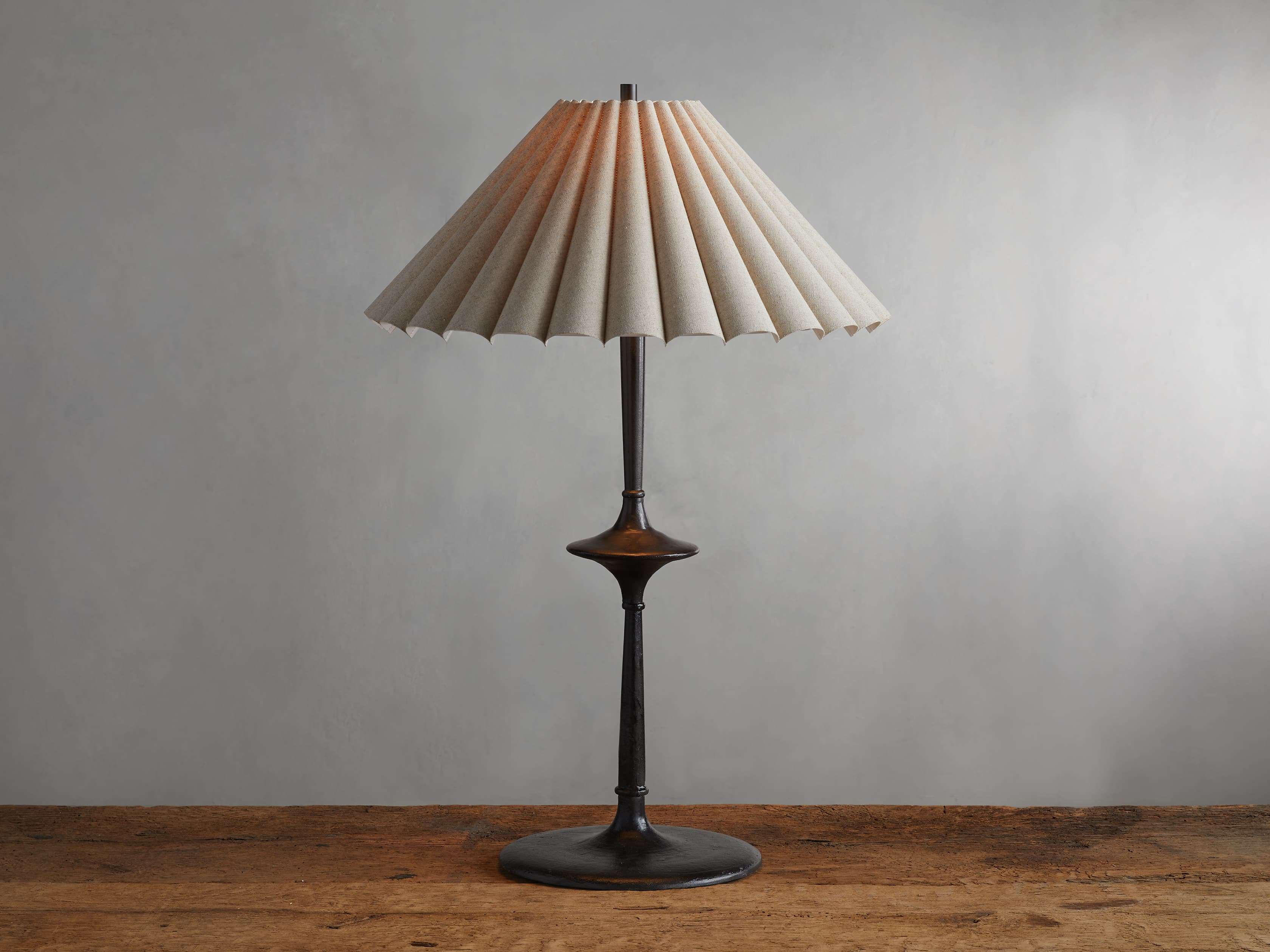Santiago Table Lamp - Bronze Finish & Linen Shade