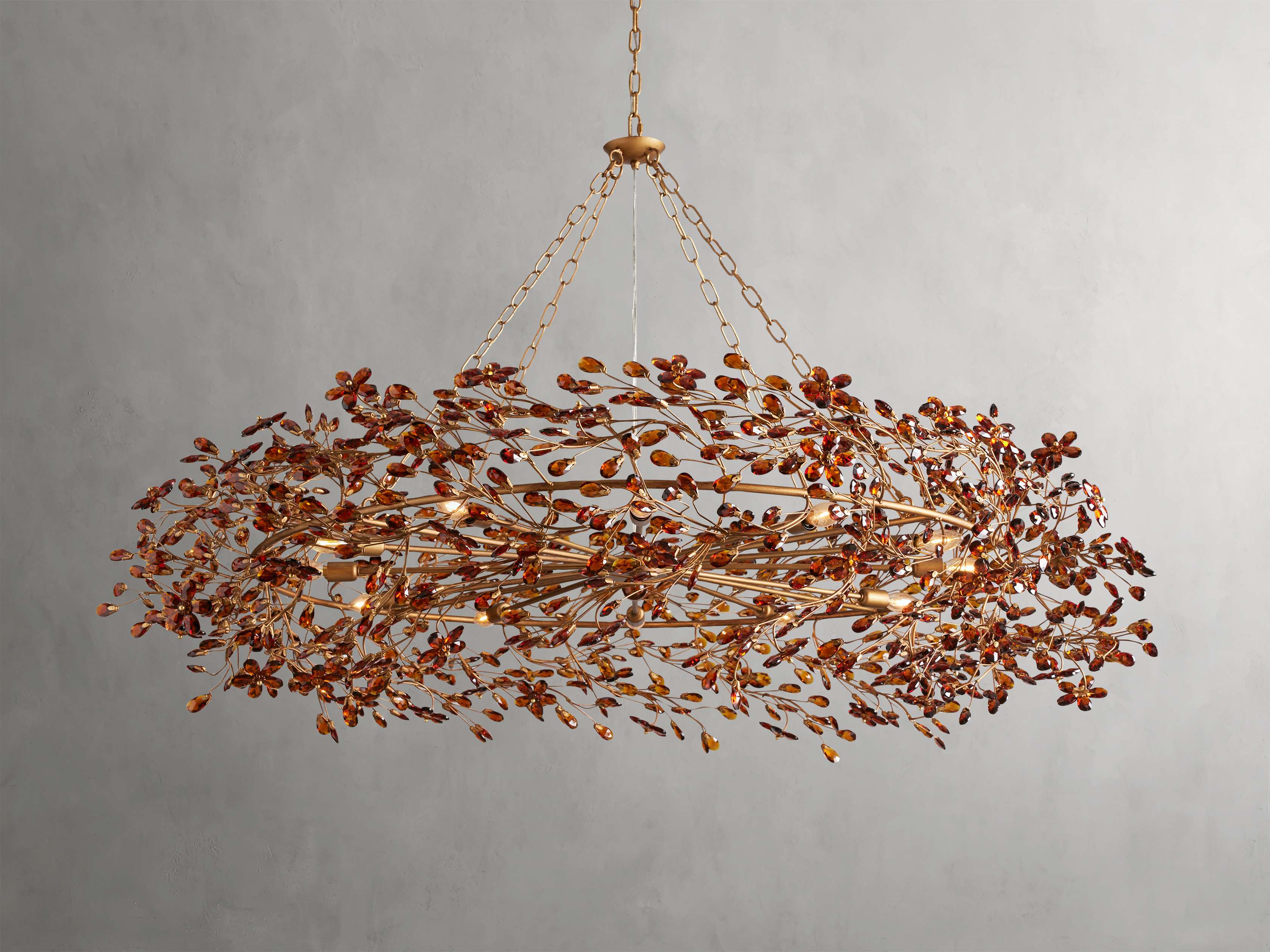 Fiore Crown Chandelier - Elegant Italian Iron Design