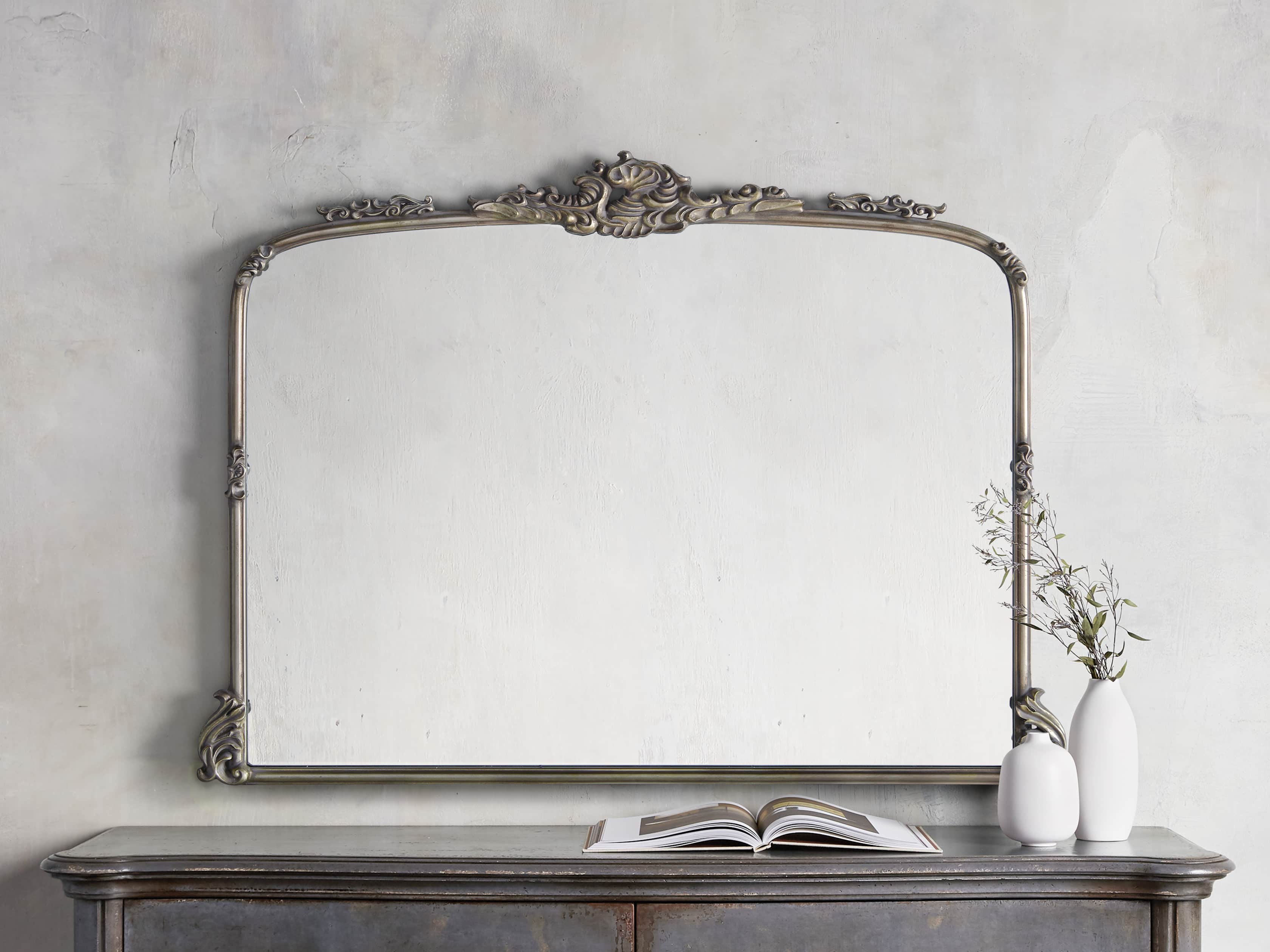 Amelie Silver Wood Dresser Mirror | Arhaus