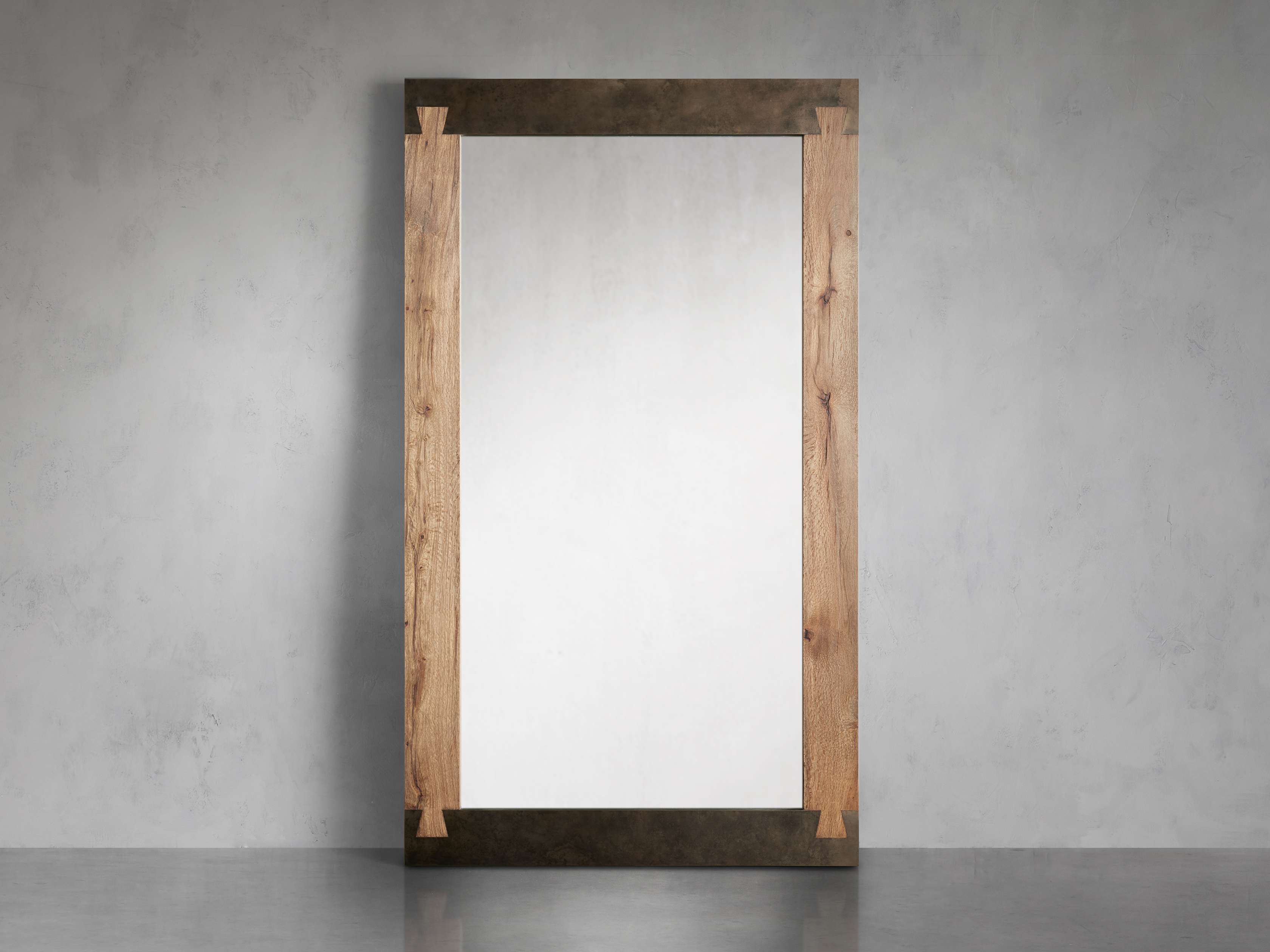 Andros Floor Mirror - Natural Mexican Oak | Stylish Decor