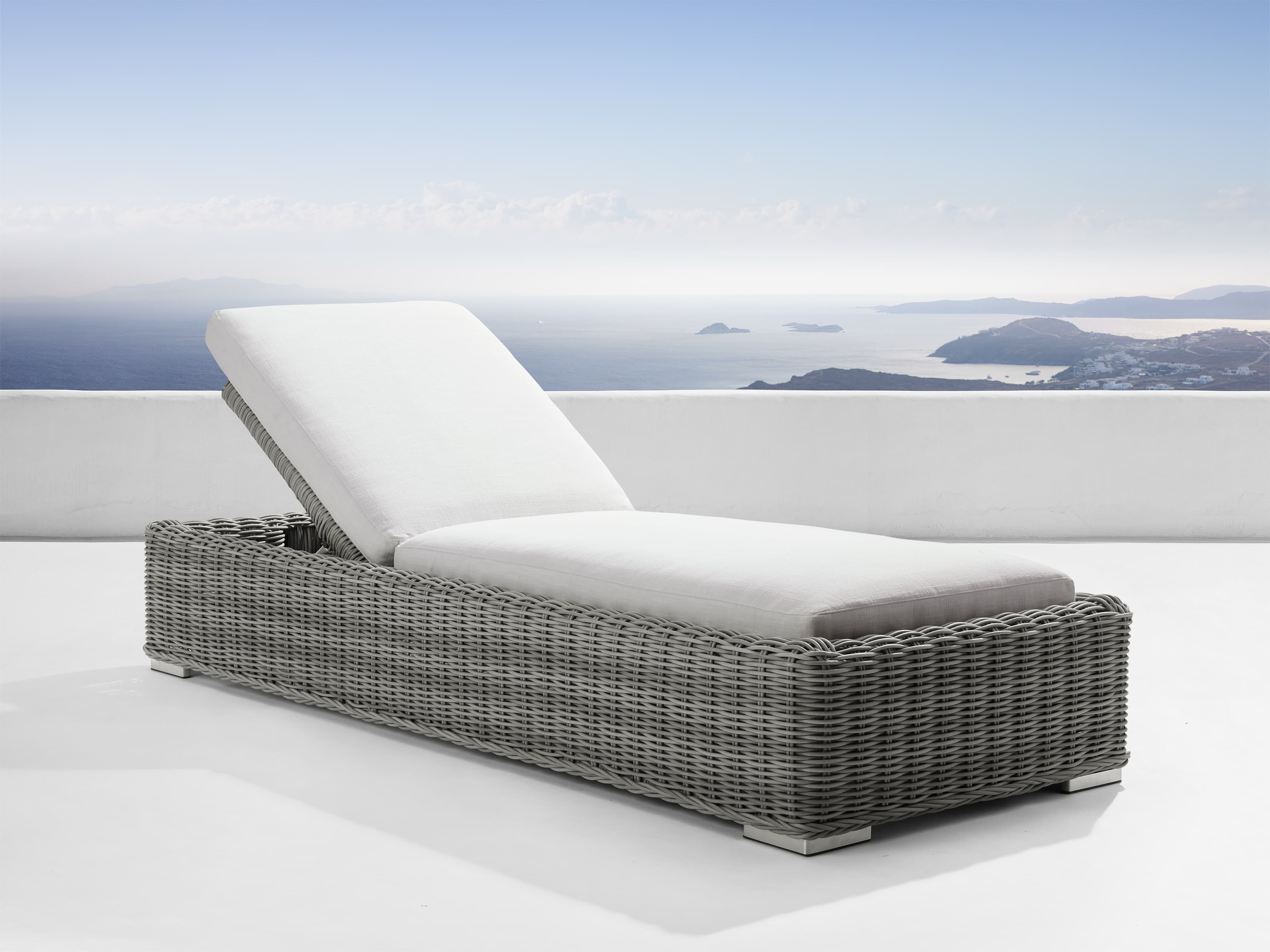 Montauk Outdoor Chaise - Durable Resin Wicker