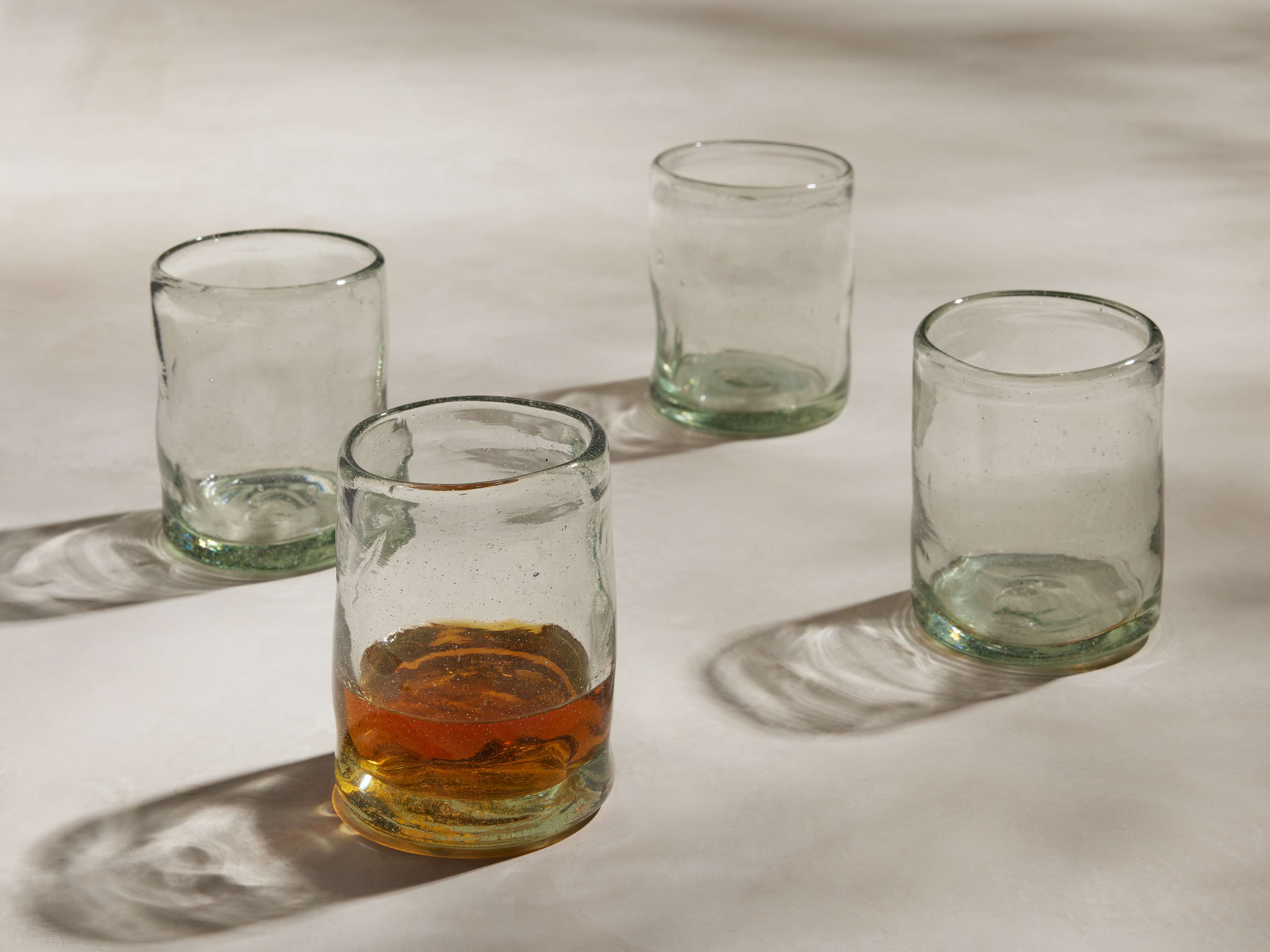 Organic Double Old-Fashioned Glasses (Set of 4)