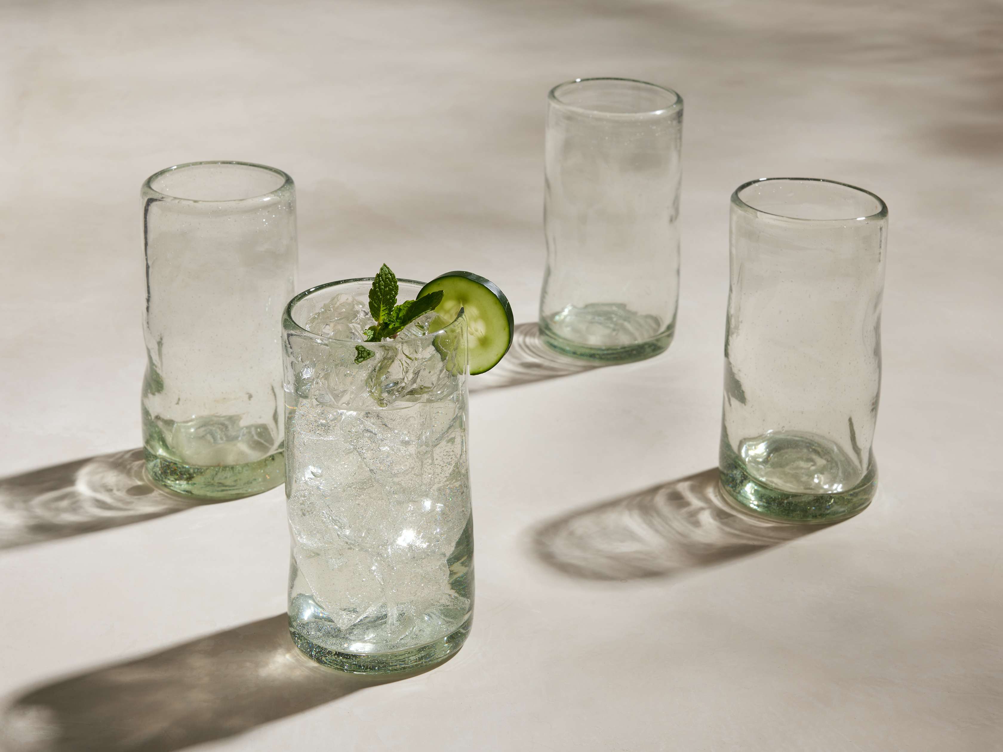 Organic Highball Glasses (Set of 4)