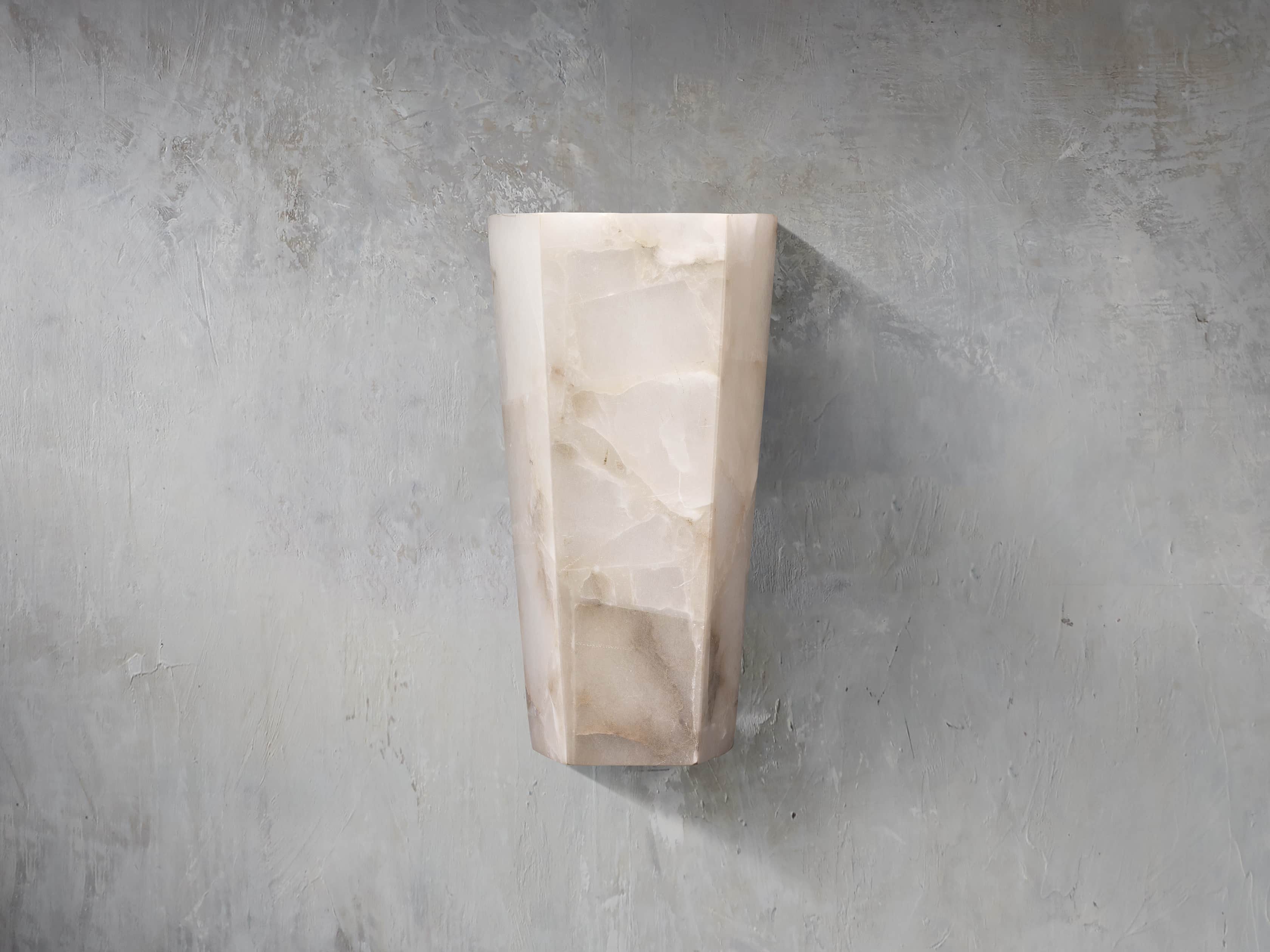 Alabaster Hexagonal Sconce - Elegant Wall Lighting