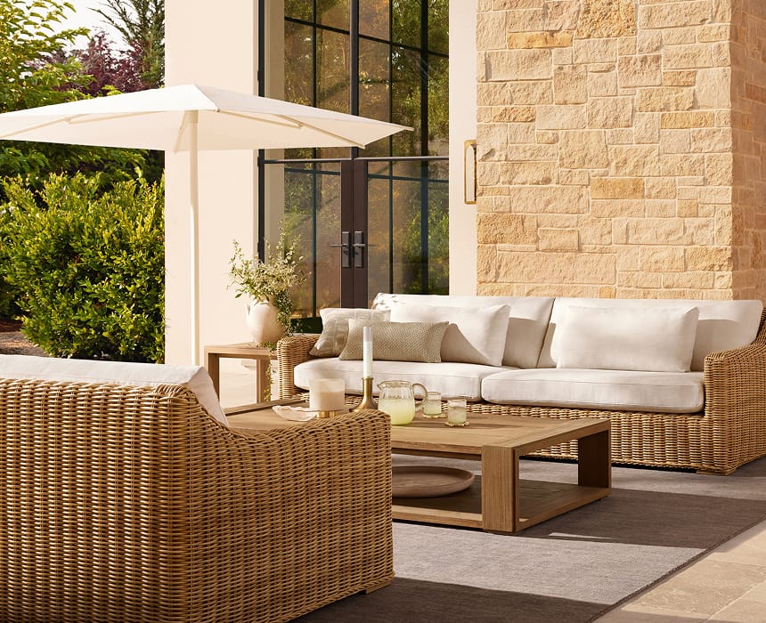 Brennan Leather Four-Piece Motion Sectional – Arhaus