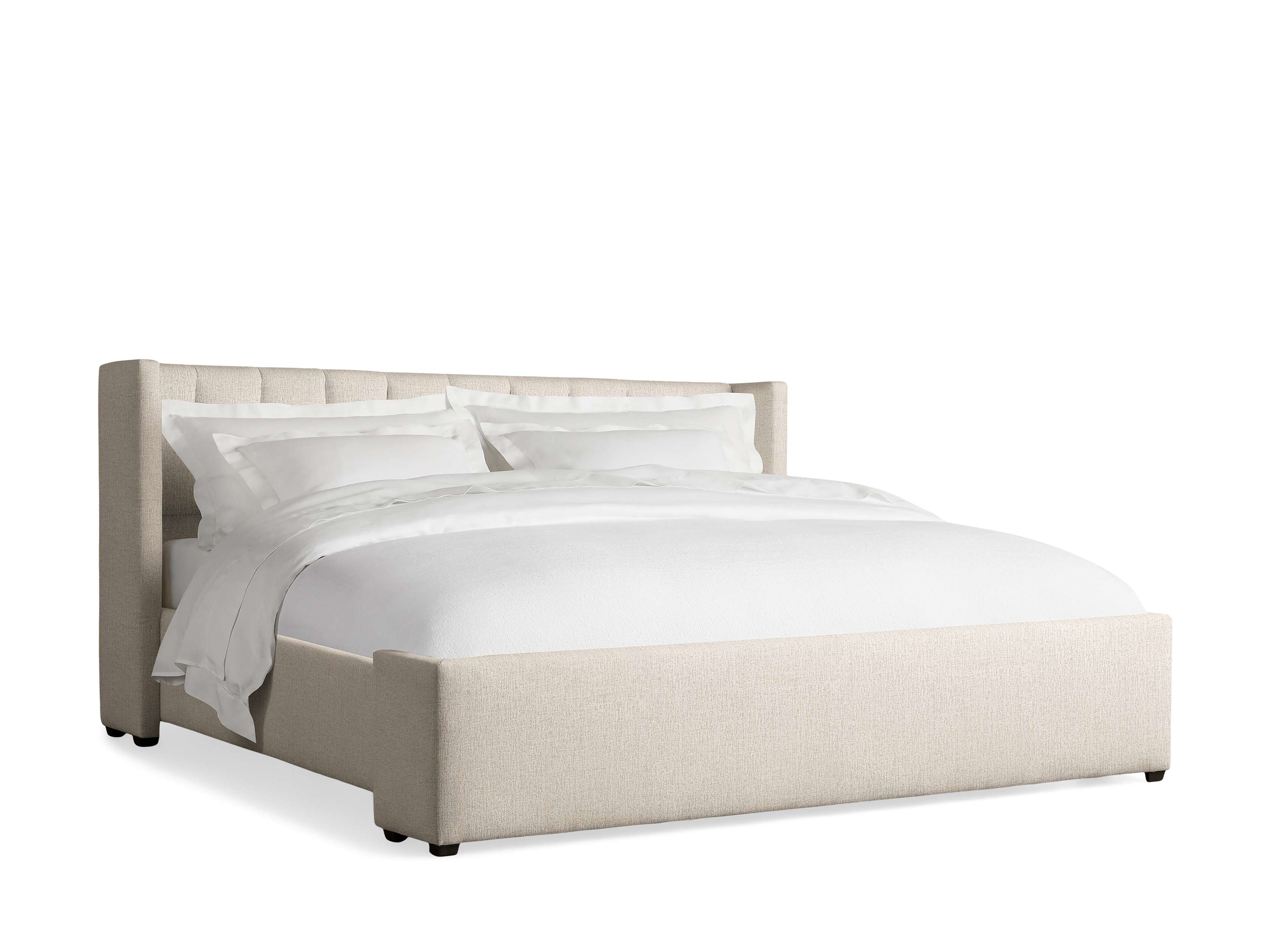 Wyller Channel-Stitched Bed | Low Footboard Design