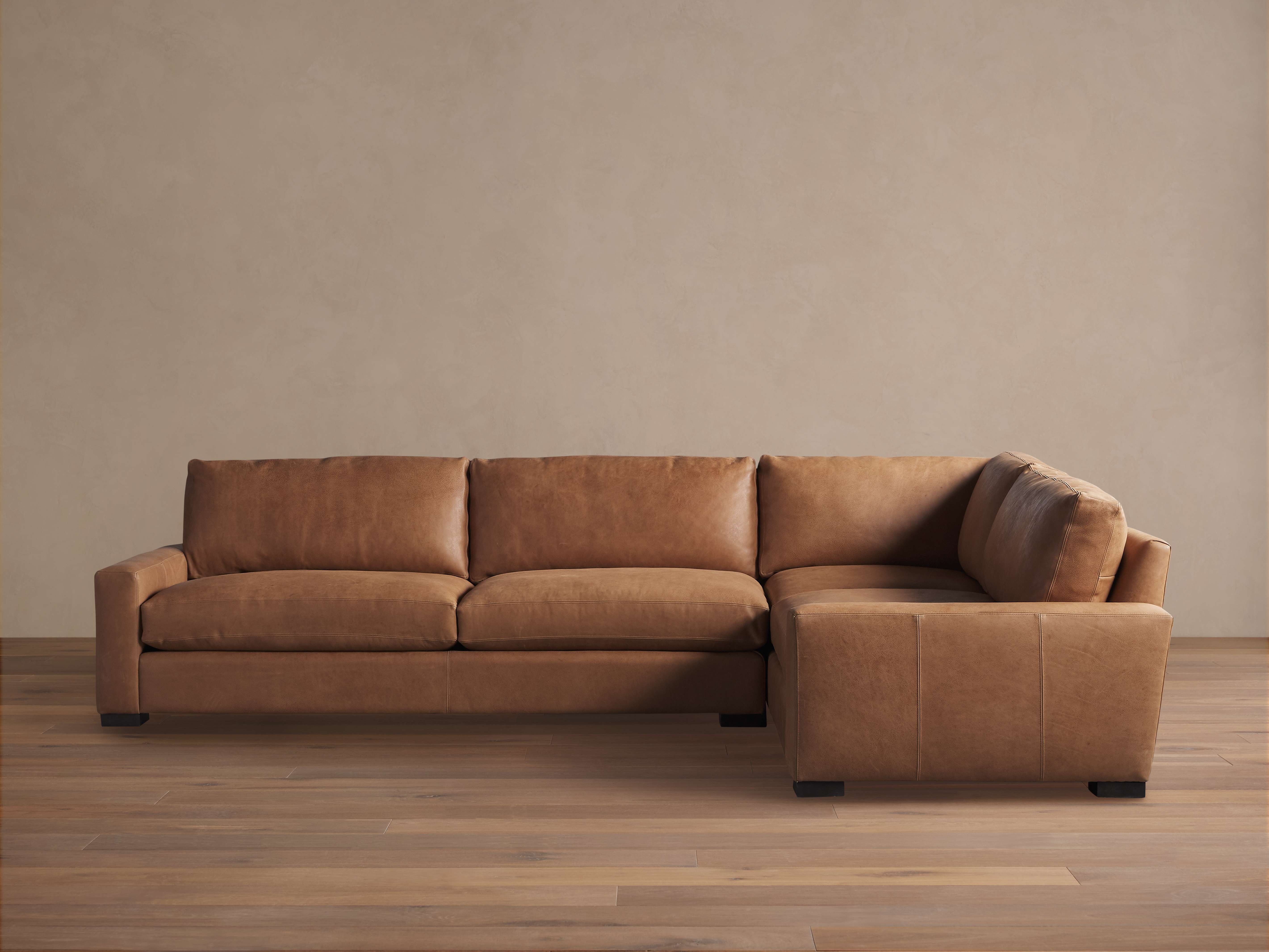 Remington Leather Two-Piece Sectional Sofa | Luxury Comfort