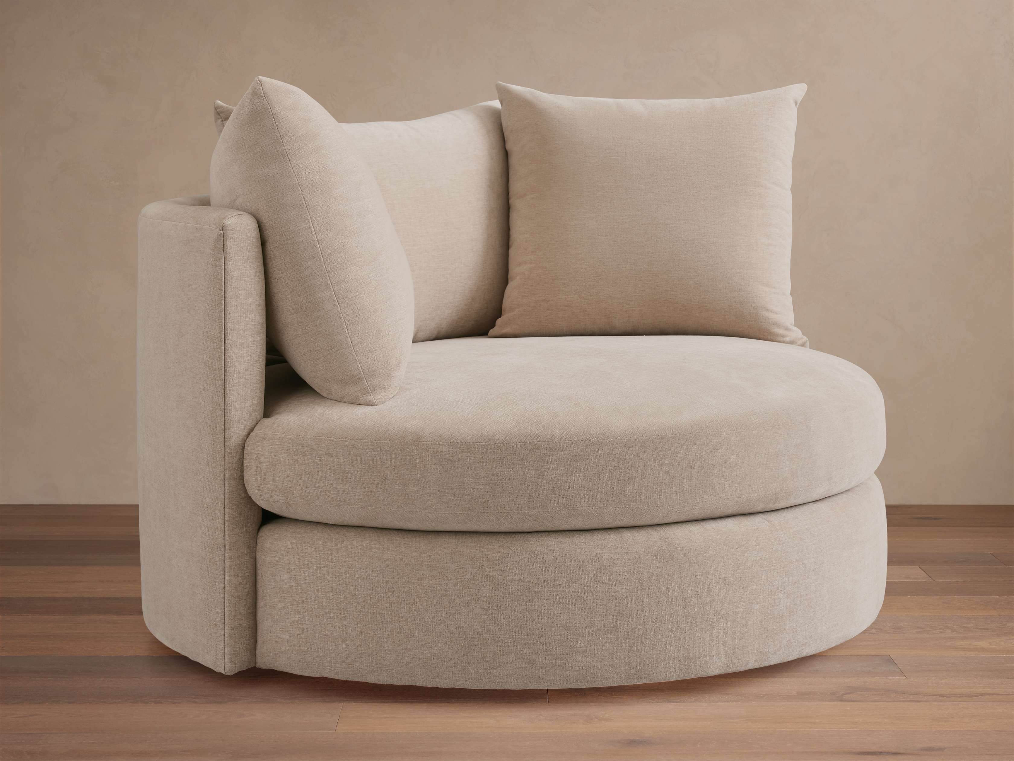 Kipton Slim Arm Oversized Swivel Chair – Arhaus