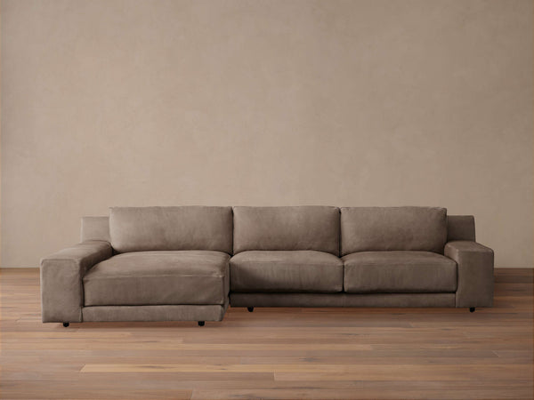 Novoli Nubuck Leather Two-Piece Chaise Sectional – Arhaus